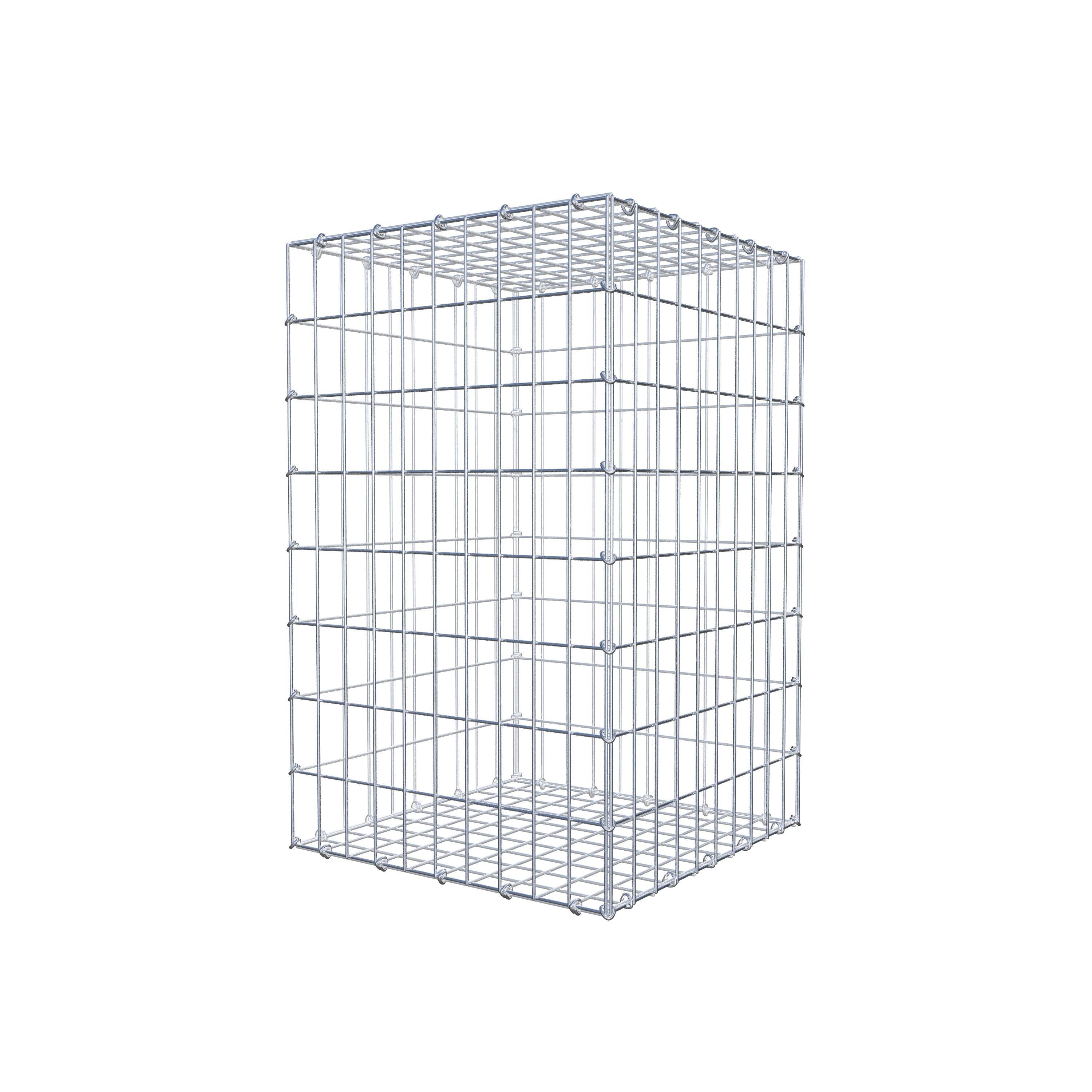 Gabion 80 cm x 50 cm x 50 cm (L x H x D), maskstorlek 5 cm x 10 cm, C-ring