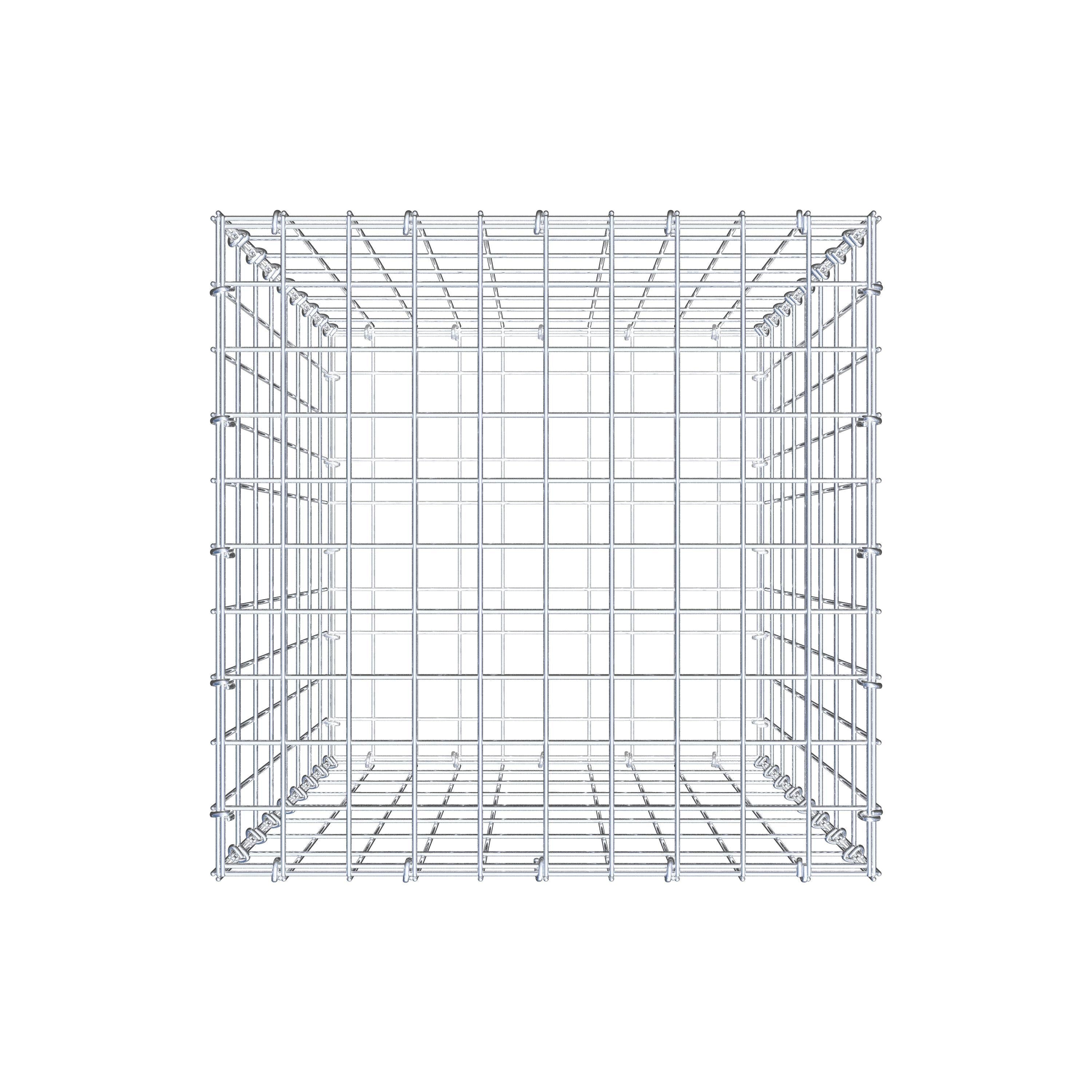 Gabion 80 cm x 50 cm x 50 cm (L x H x D), maskstorlek 5 cm x 10 cm, C-ring