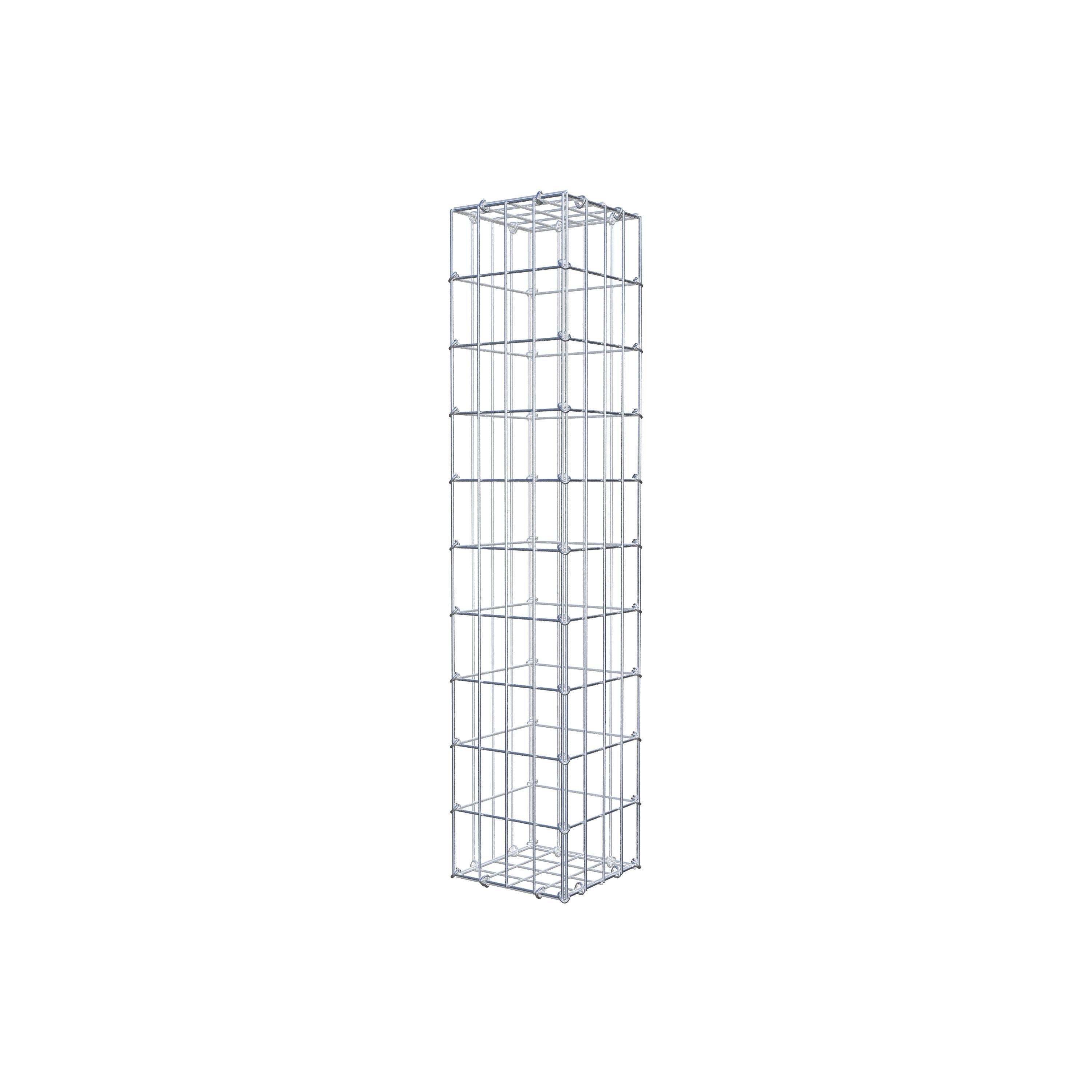 Gabion 100 cm x 20 cm x 20 cm (L x H x P), mailles 5 cm x 10 cm, anneau en C