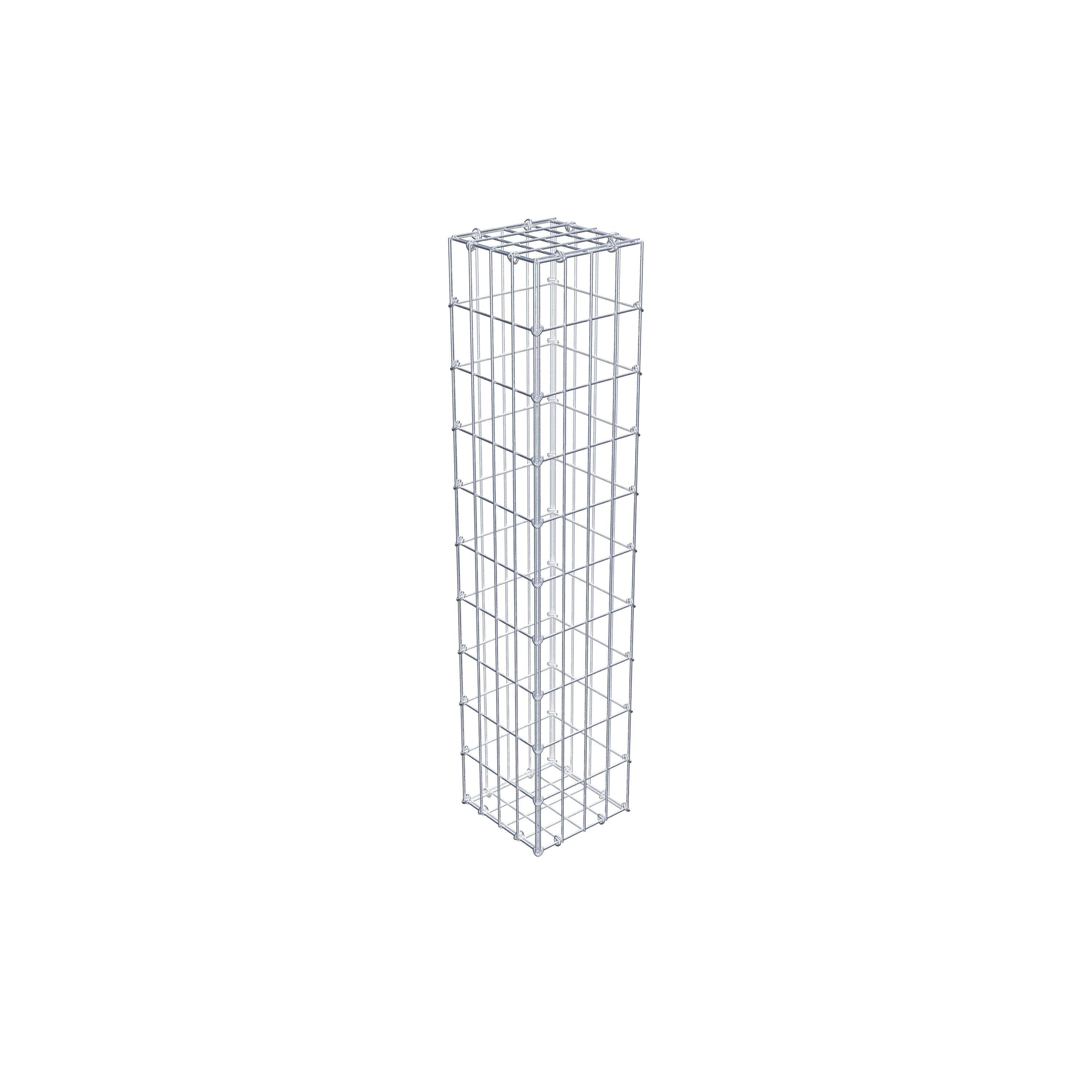 Gabion 100 cm x 20 cm x 20 cm (L x H x D), maskstorlek 5 cm x 10 cm, C-ring