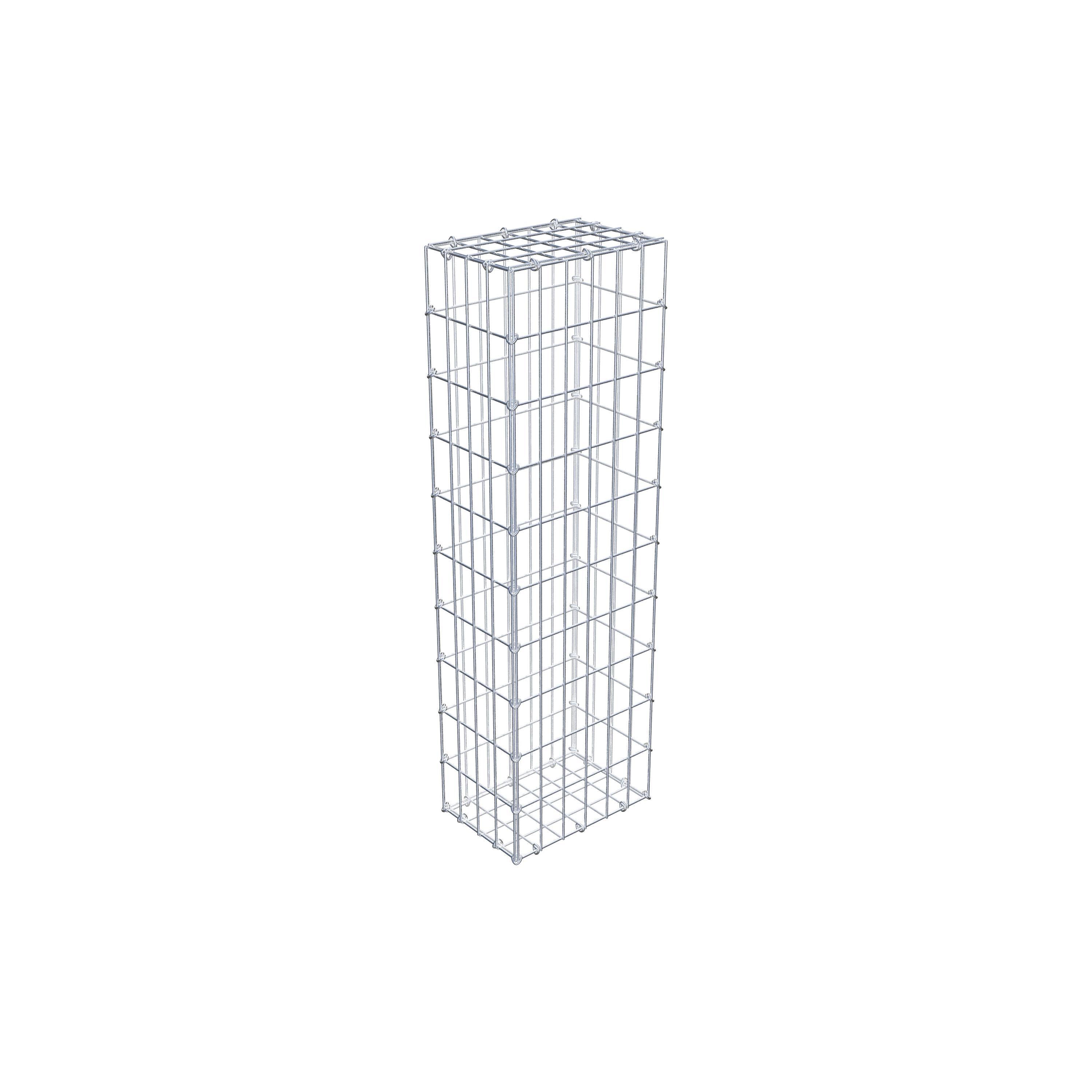 Gabion 100 cm x 20 cm x 30 cm (L x H x D), maskstorlek 5 cm x 10 cm, C-ring