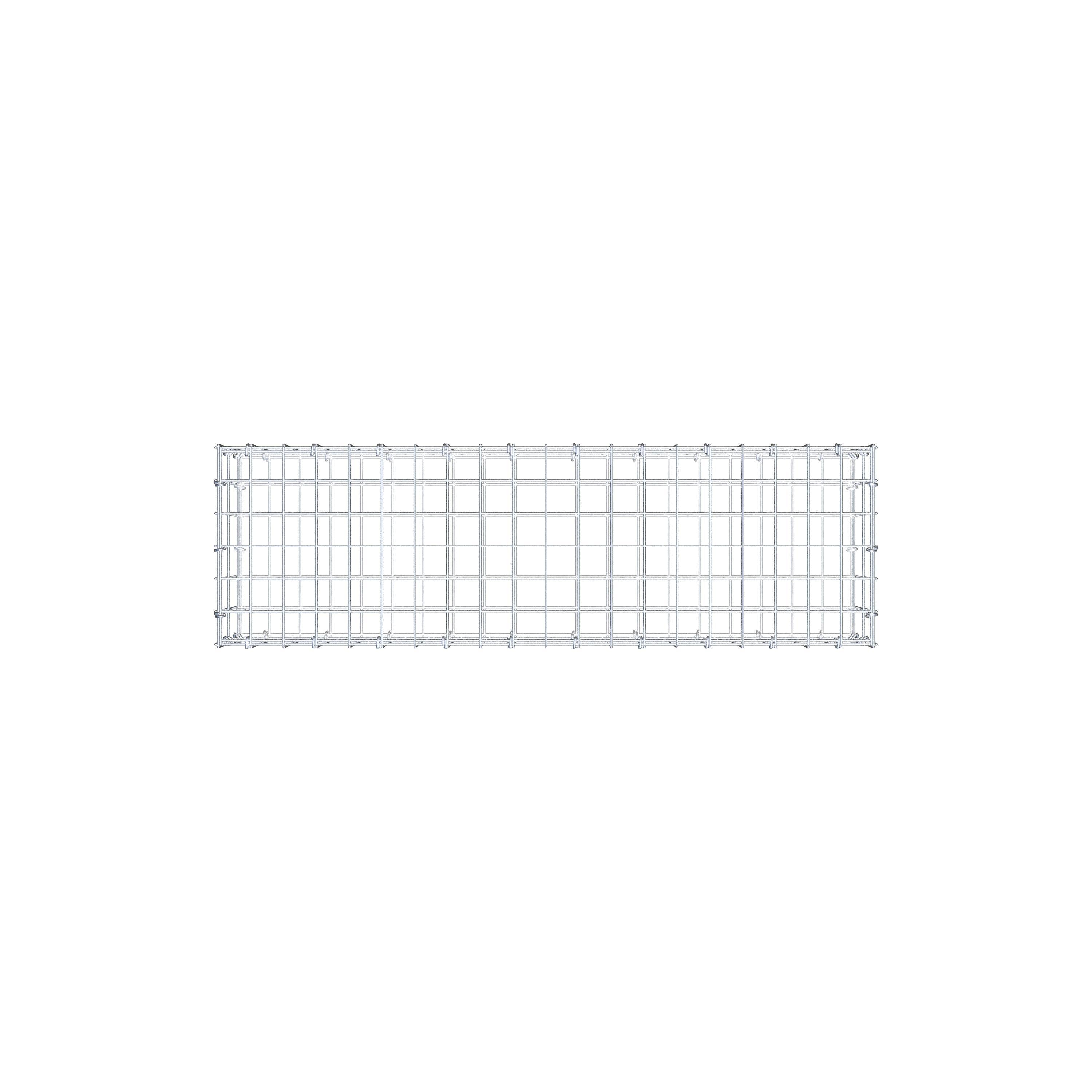 Gabion 100 cm x 20 cm x 30 cm (L x H x D), maskstorlek 5 cm x 10 cm, C-ring