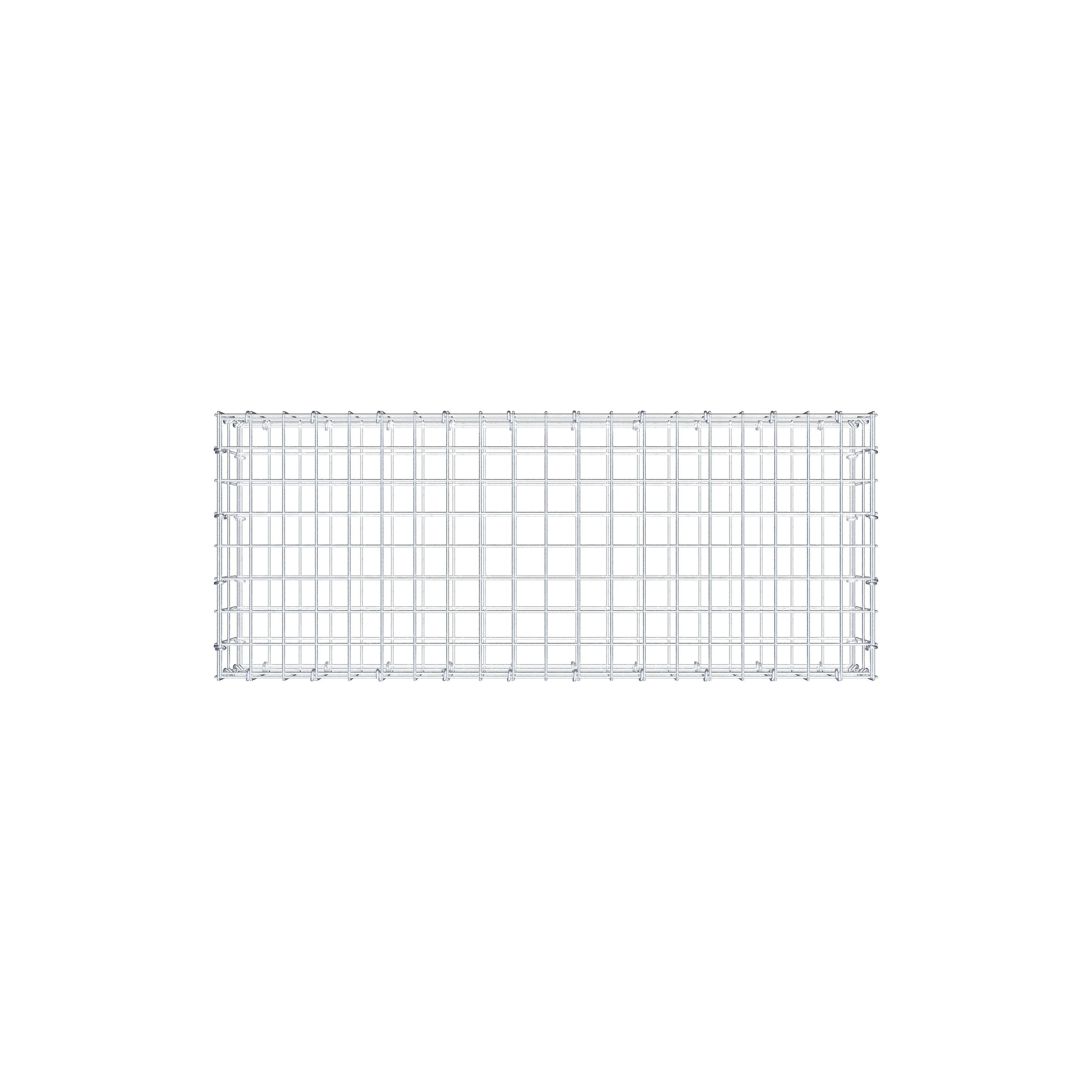 Gabion 100 cm x 20 cm x 40 cm (L x H x D), maskestørrelse 5 cm x 10 cm, C-ring