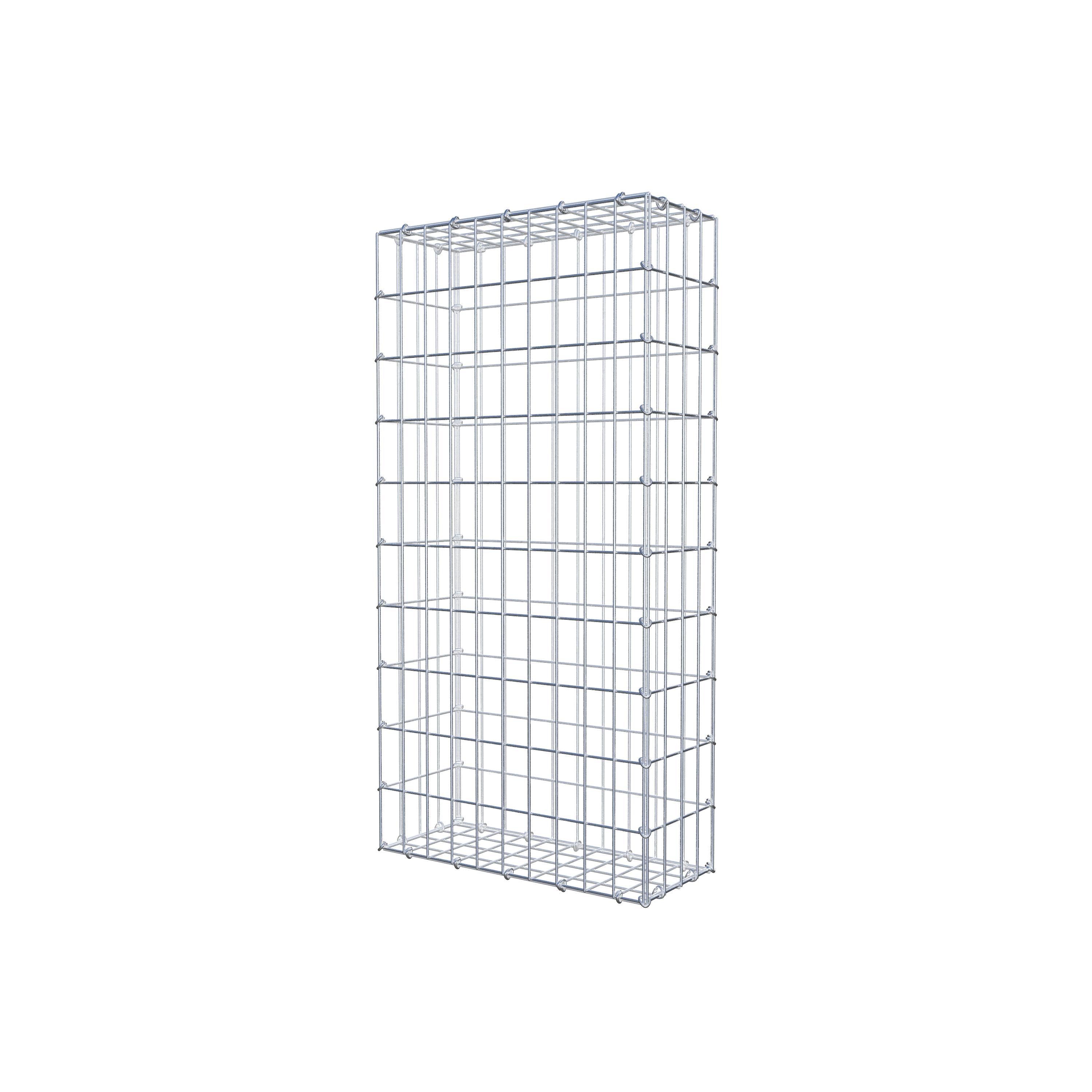 Gabion 100 cm x 20 cm x 50 cm (L x H x D), maskstorlek 5 cm x 10 cm, C-ring