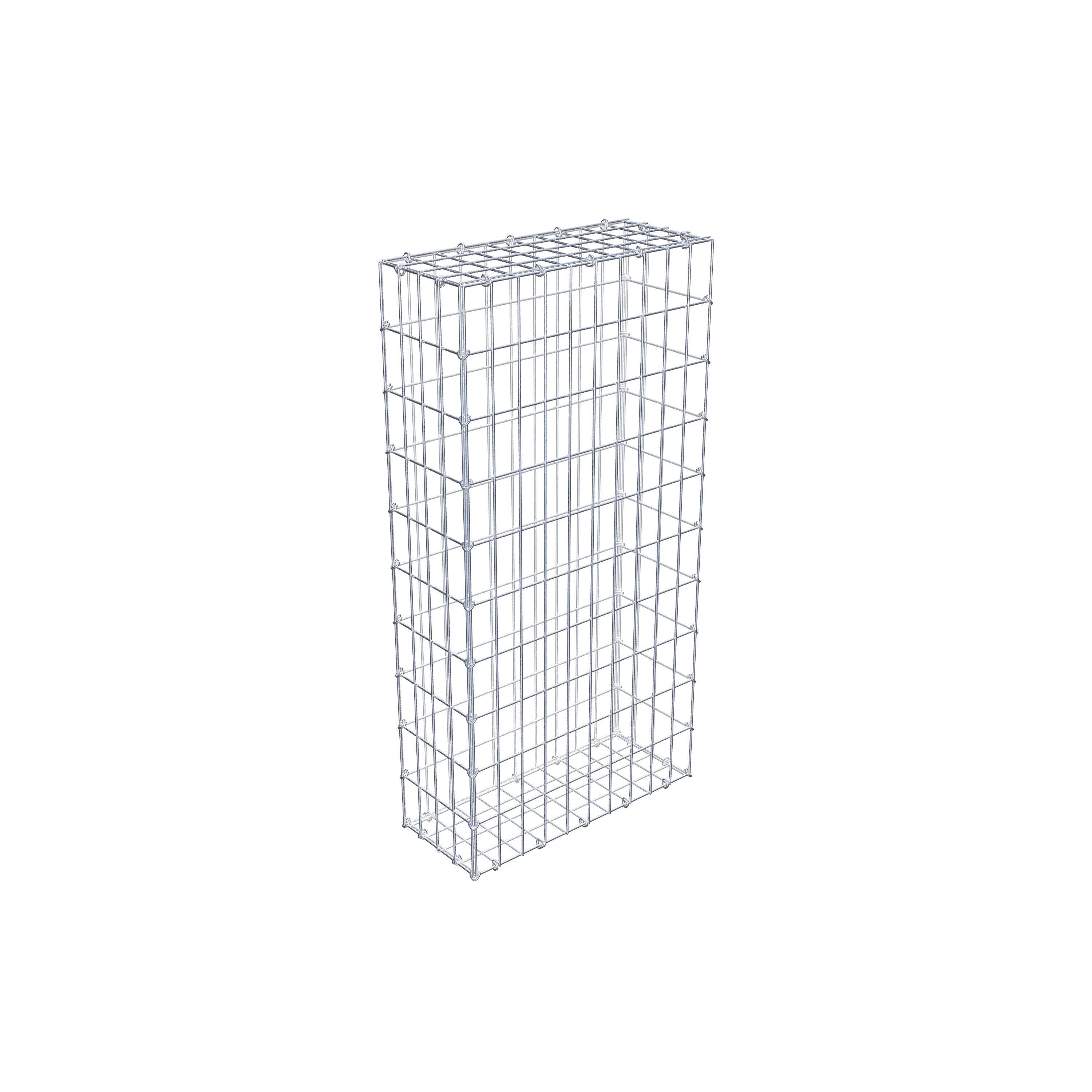 Gabion 100 cm x 20 cm x 50 cm (L x H x D), maskstorlek 5 cm x 10 cm, C-ring