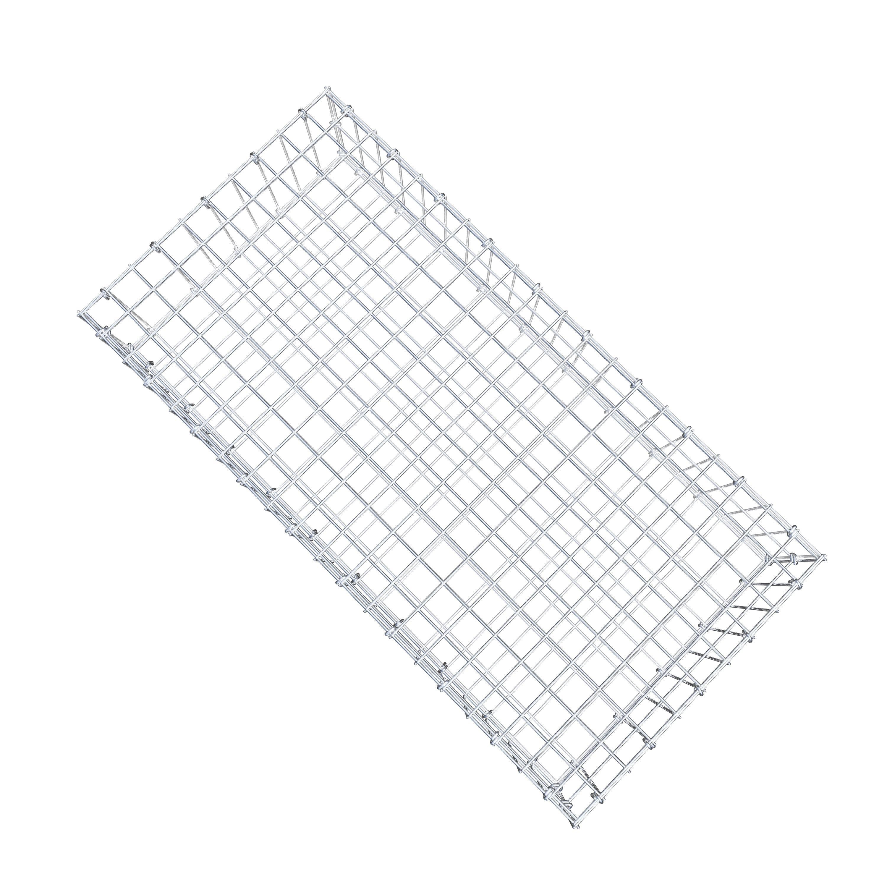 Gabion 100 cm x 20 cm x 50 cm (L x H x D), maskestørrelse 5 cm x 10 cm, C-ring