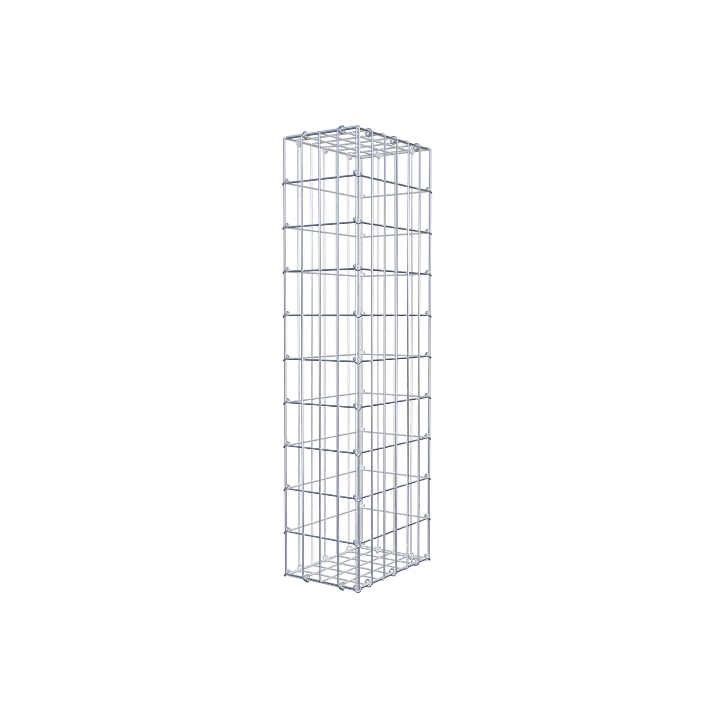 Gabion 100 cm x 30 cm x 20 cm (L x H x P), mailles 5 cm x 10 cm, anneau en C
