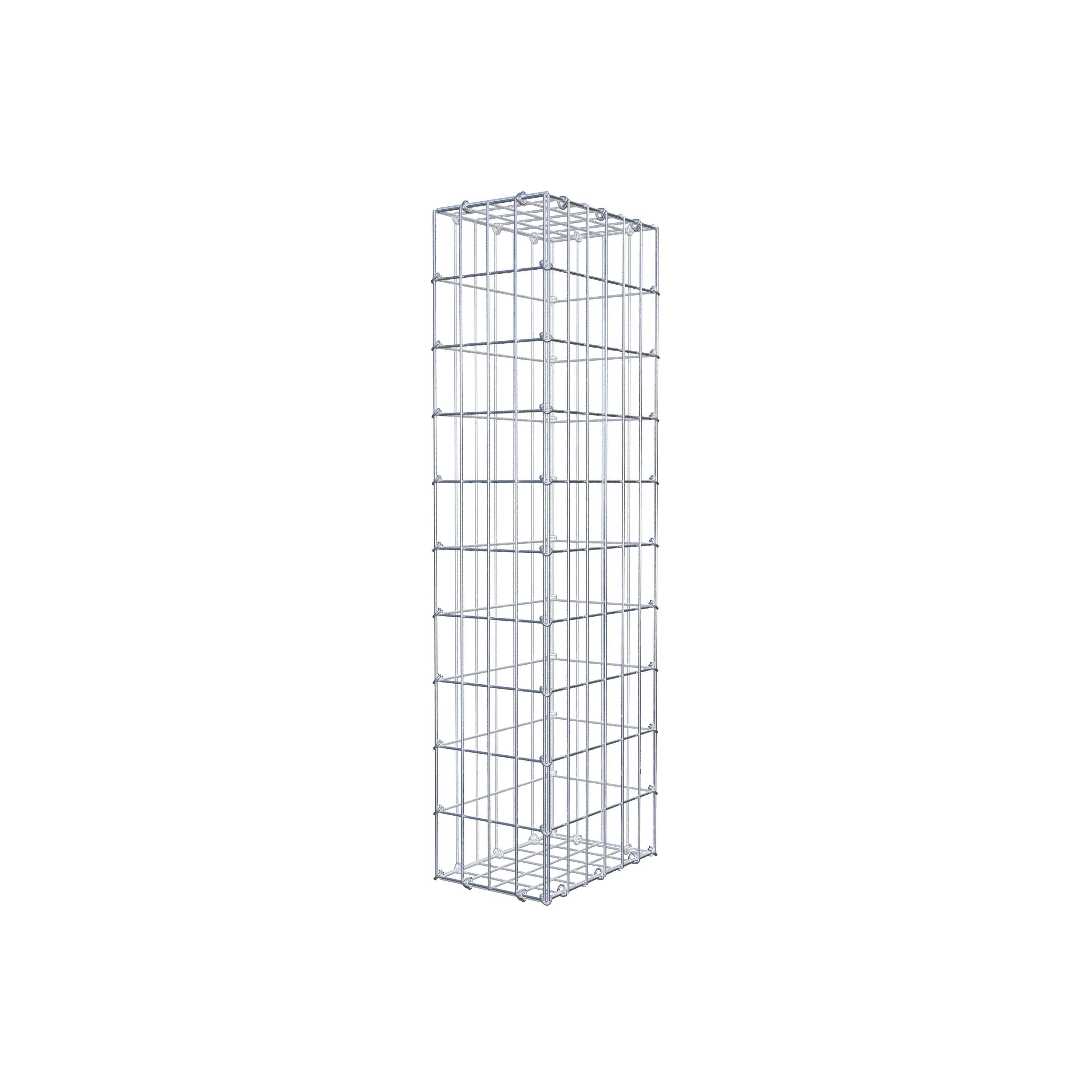 Gabion 100 cm x 30 cm x 20 cm (L x H x D), maskstorlek 5 cm x 10 cm, C-ring