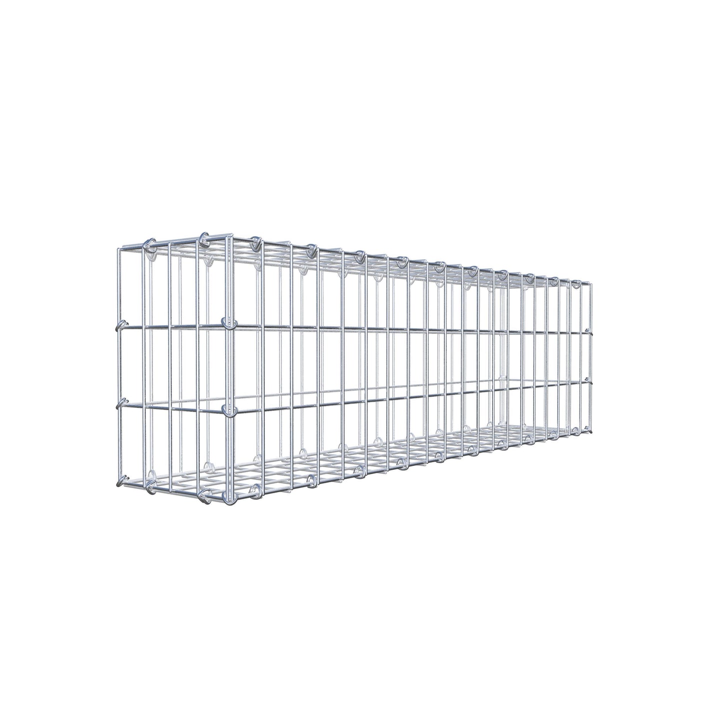 Gabion 100 cm x 30 cm x 20 cm (L x H x P), mailles 5 cm x 10 cm, anneau en C