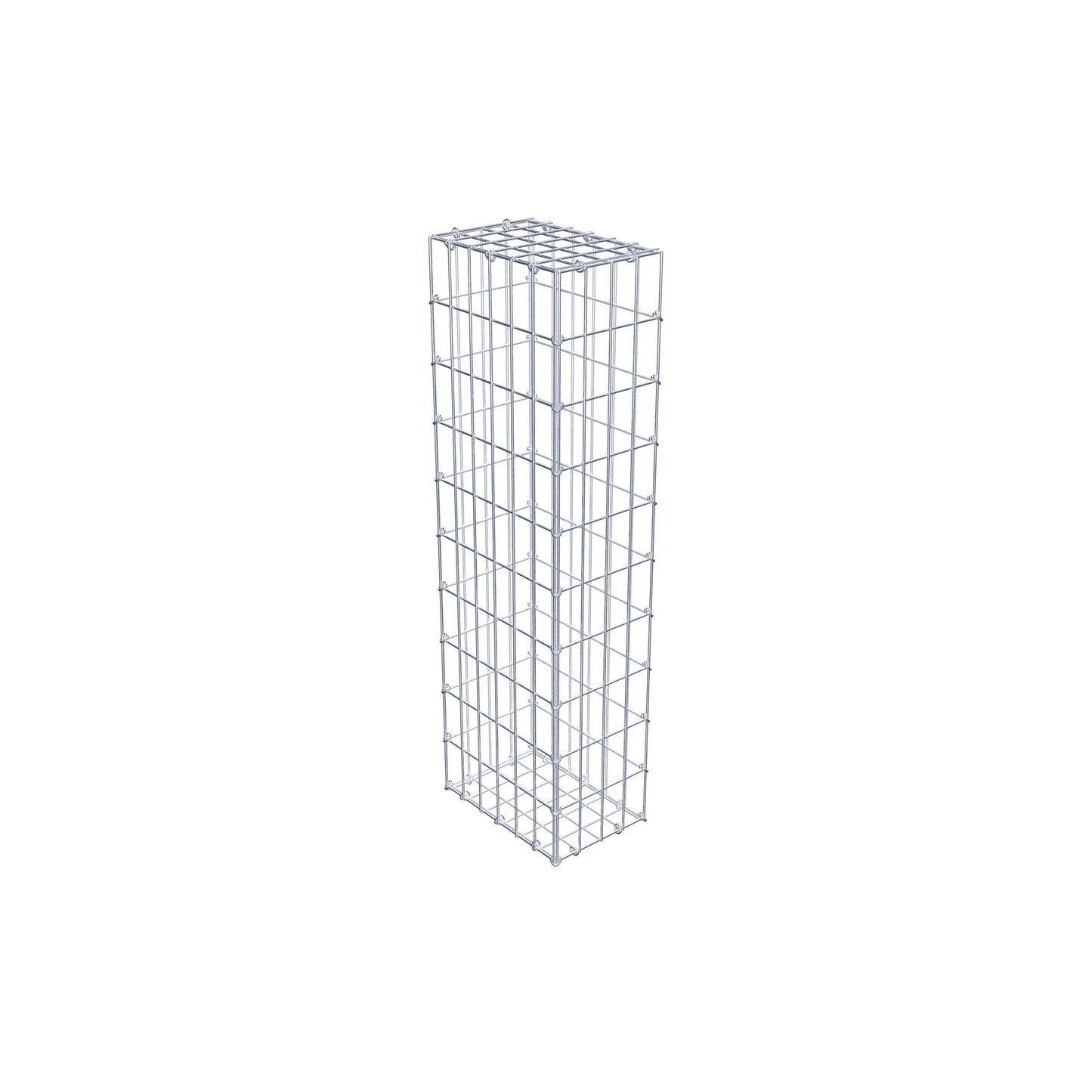 Gabion 100 cm x 30 cm x 20 cm (L x H x P), mailles 5 cm x 10 cm, anneau en C