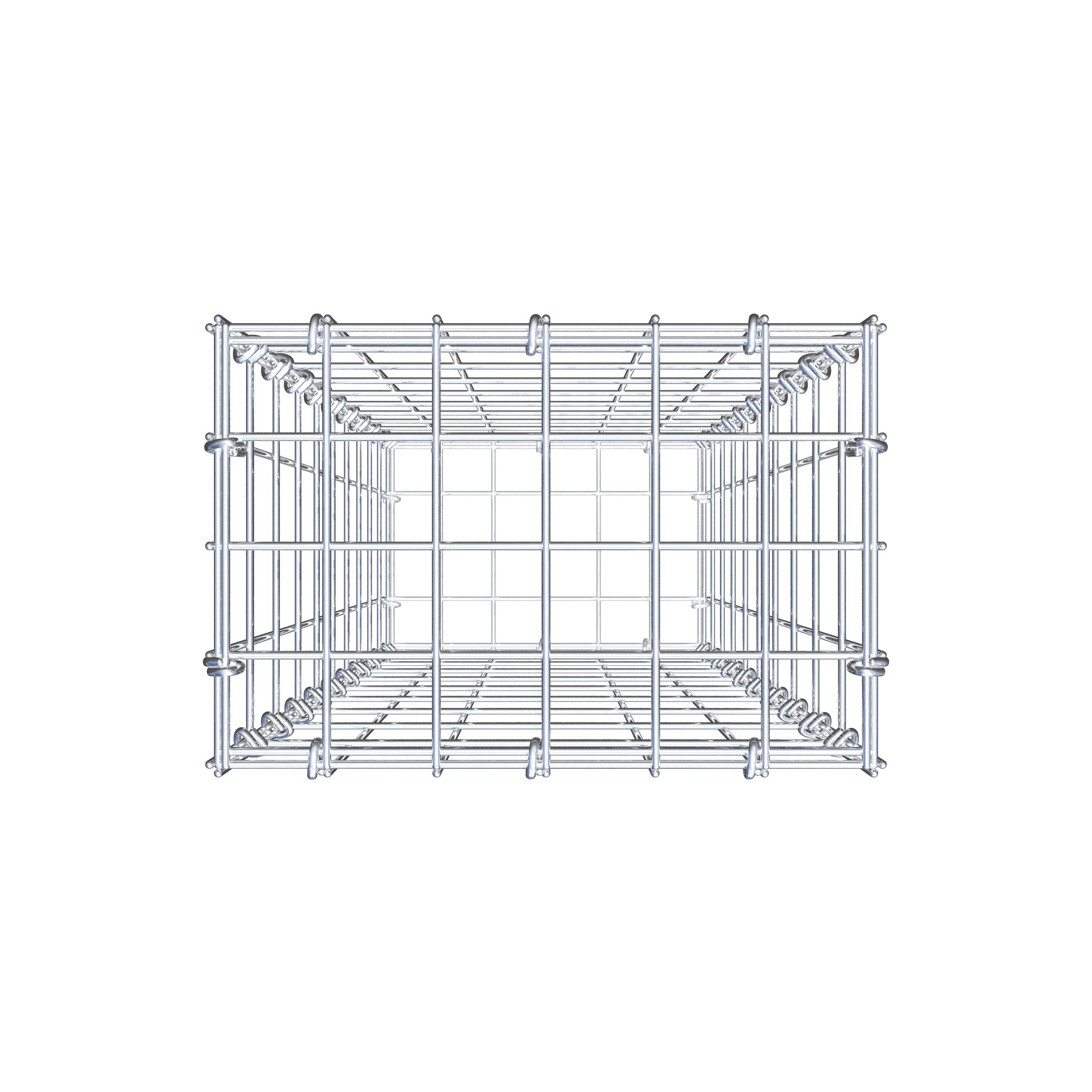 Gabion 100 cm x 30 cm x 20 cm (L x H x D), maskstorlek 5 cm x 10 cm, C-ring