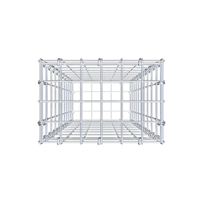 Gabion 100 cm x 30 cm x 20 cm (L x H x P), mailles 5 cm x 10 cm, anneau en C