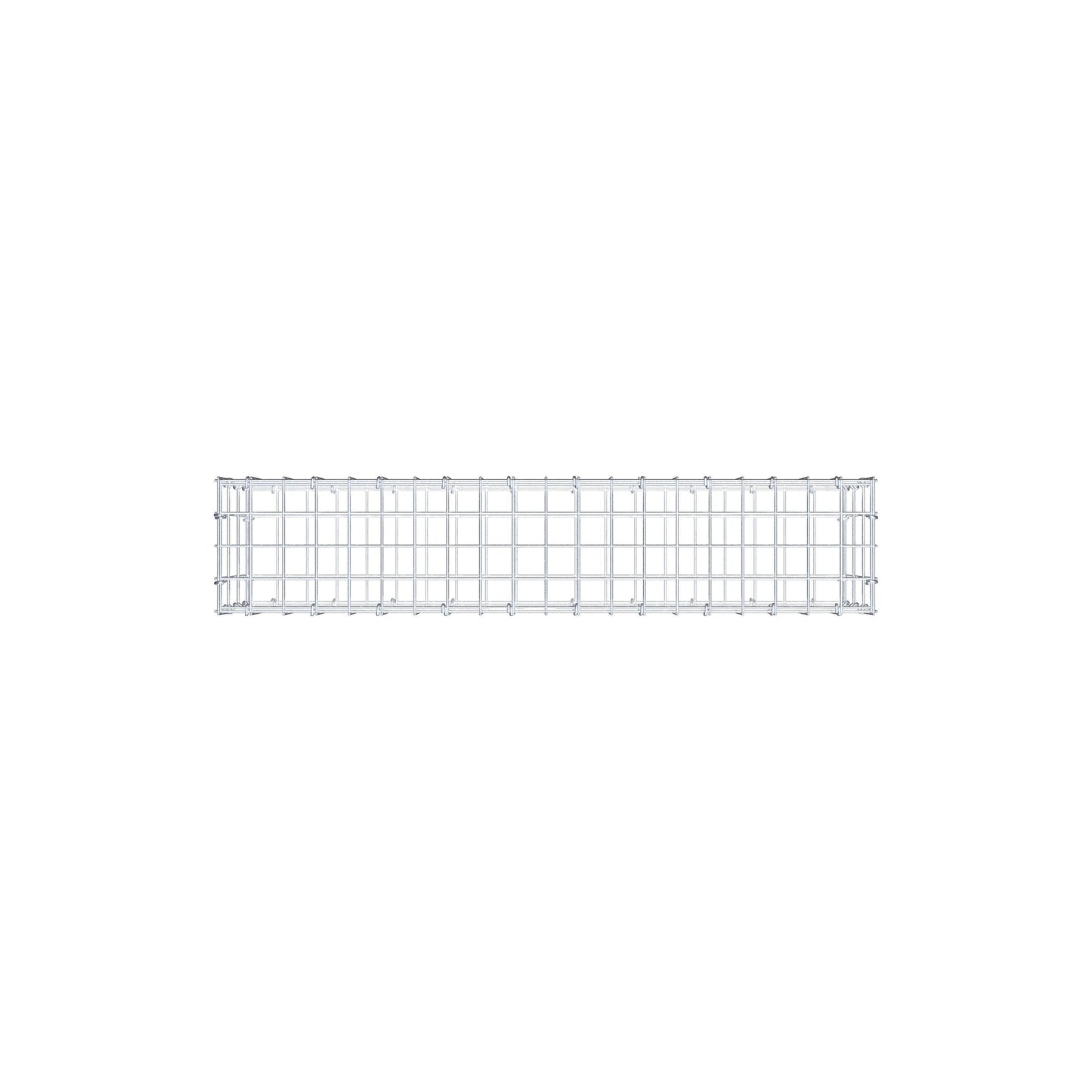 Gabion 100 cm x 30 cm x 20 cm (L x H x P), mailles 5 cm x 10 cm, anneau en C