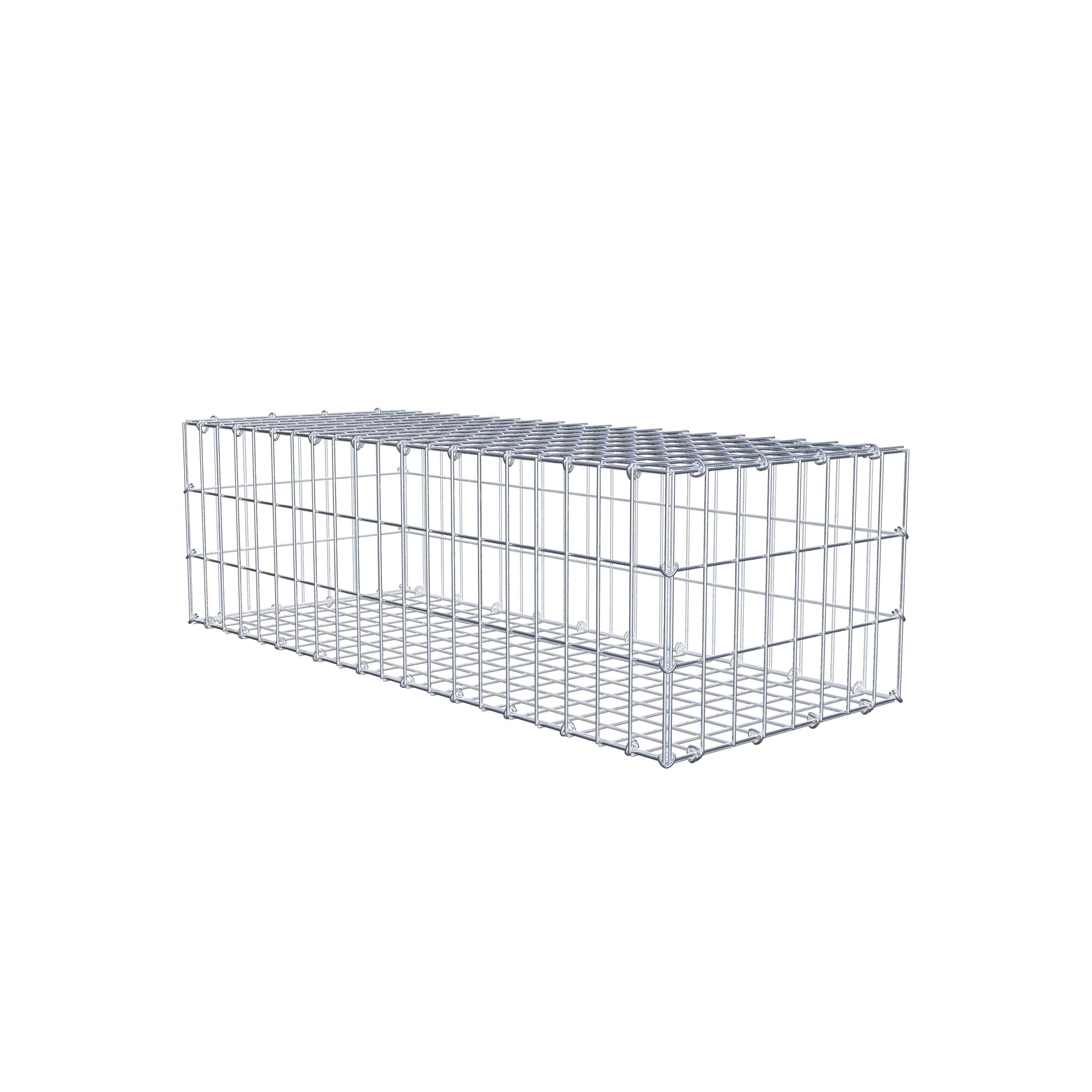 Gabion 100 cm x 30 cm x 40 cm (L x H x D), maskstorlek 5 cm x 10 cm, C-ring