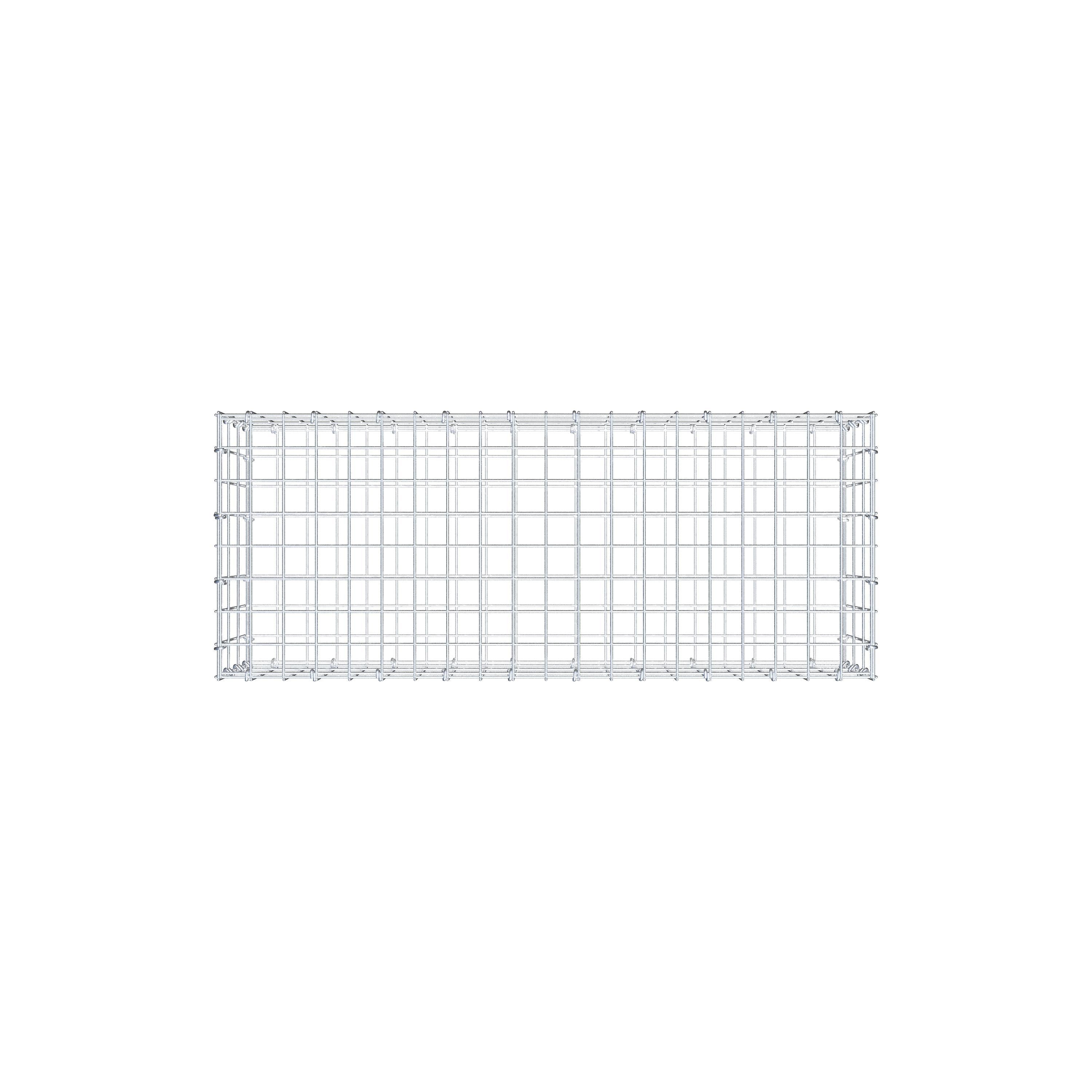 Gabion 100 cm x 30 cm x 40 cm (L x H x D), maskestørrelse 5 cm x 10 cm, C-ring