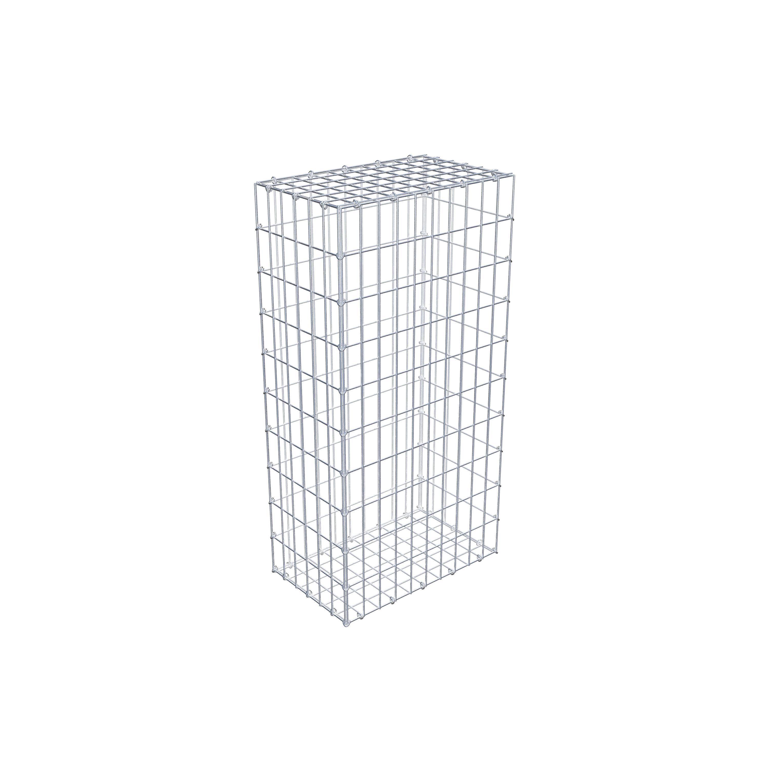 Gabion 100 cm x 30 cm x 50 cm (L x H x D), maskstorlek 5 cm x 10 cm, C-ring