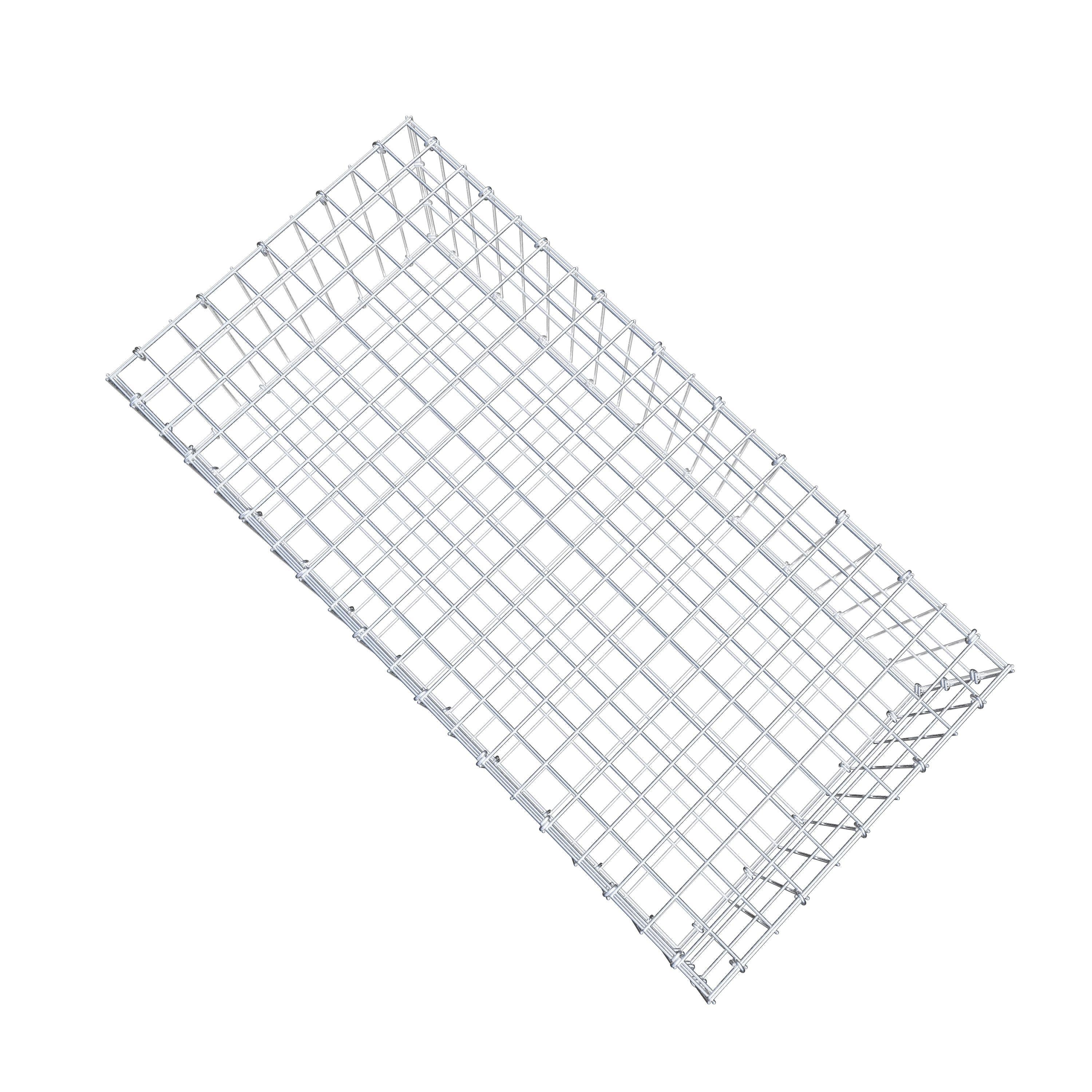 Gabion 100 cm x 30 cm x 50 cm (L x H x D), maskstorlek 5 cm x 10 cm, C-ring