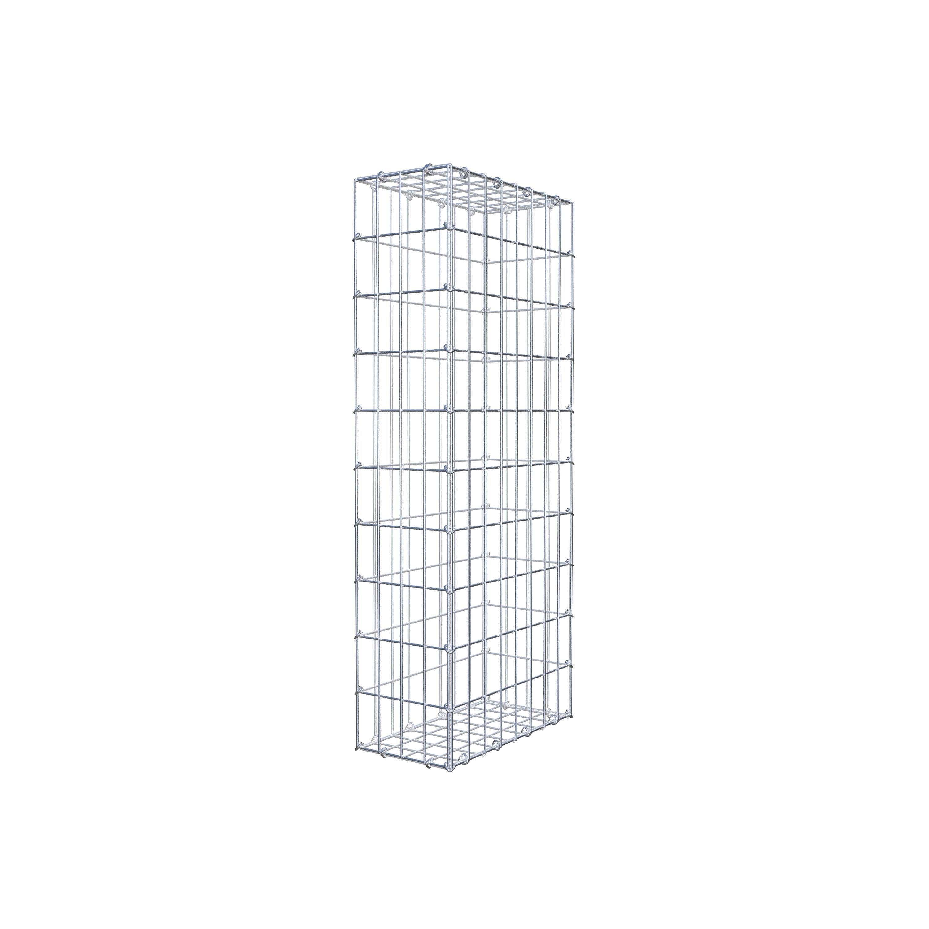 Gabion 100 cm x 40 cm x 20 cm (L x H x D), maskstorlek 5 cm x 10 cm, C-ring