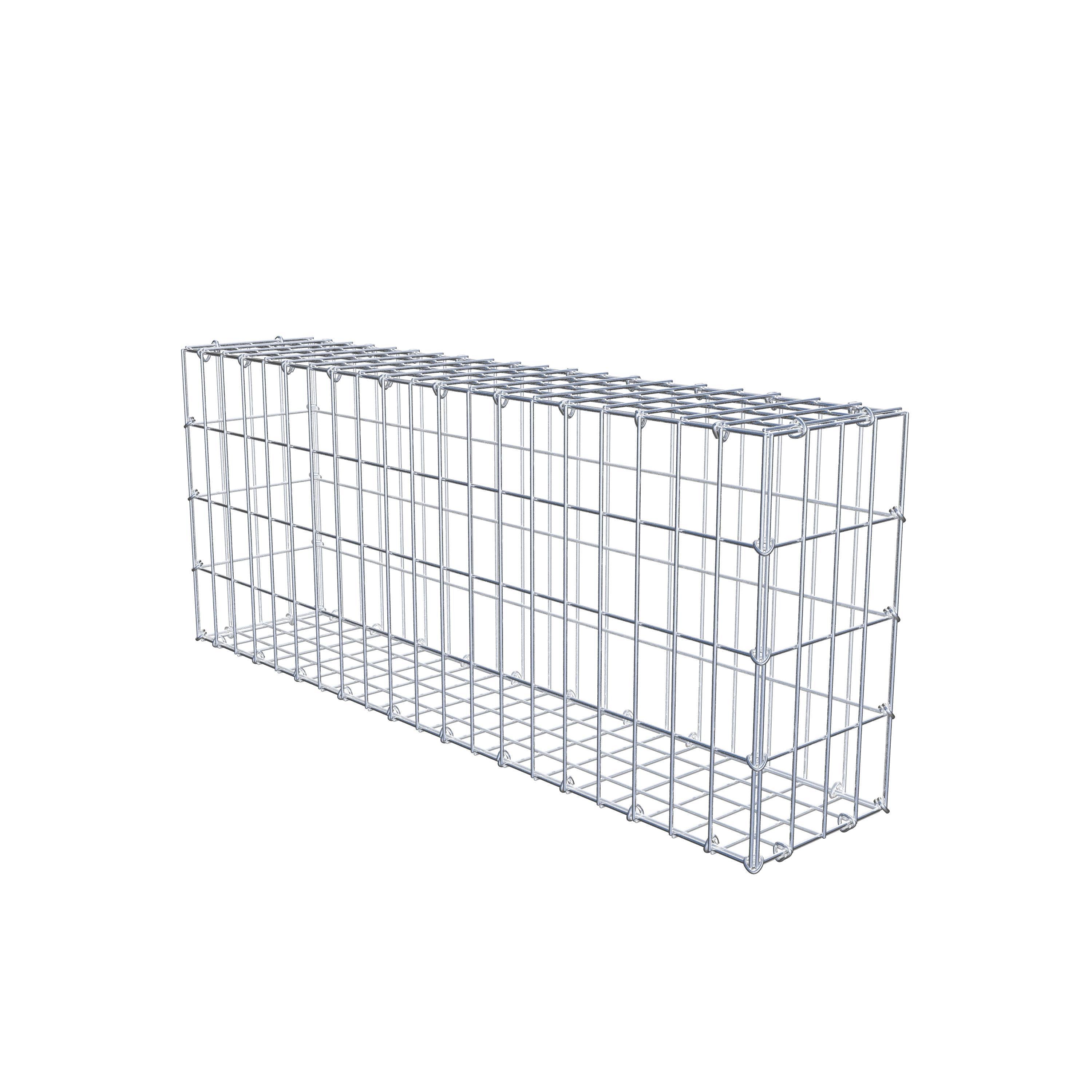 Gabion 100 cm x 40 cm x 20 cm (L x H x D), mesh size 5 cm x 10 cm, C-ring