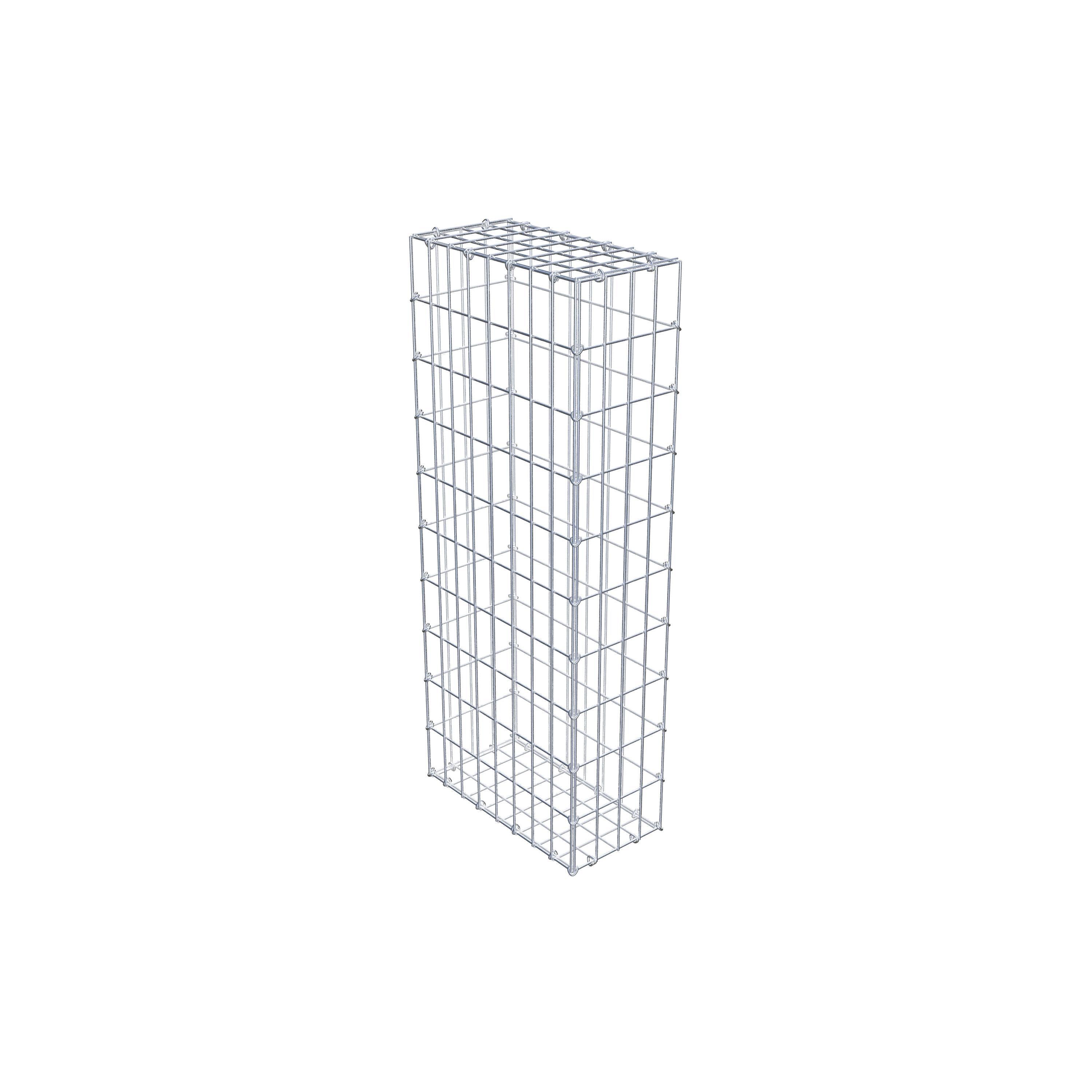 Gabion 100 cm x 40 cm x 20 cm (L x H x D), maskstorlek 5 cm x 10 cm, C-ring