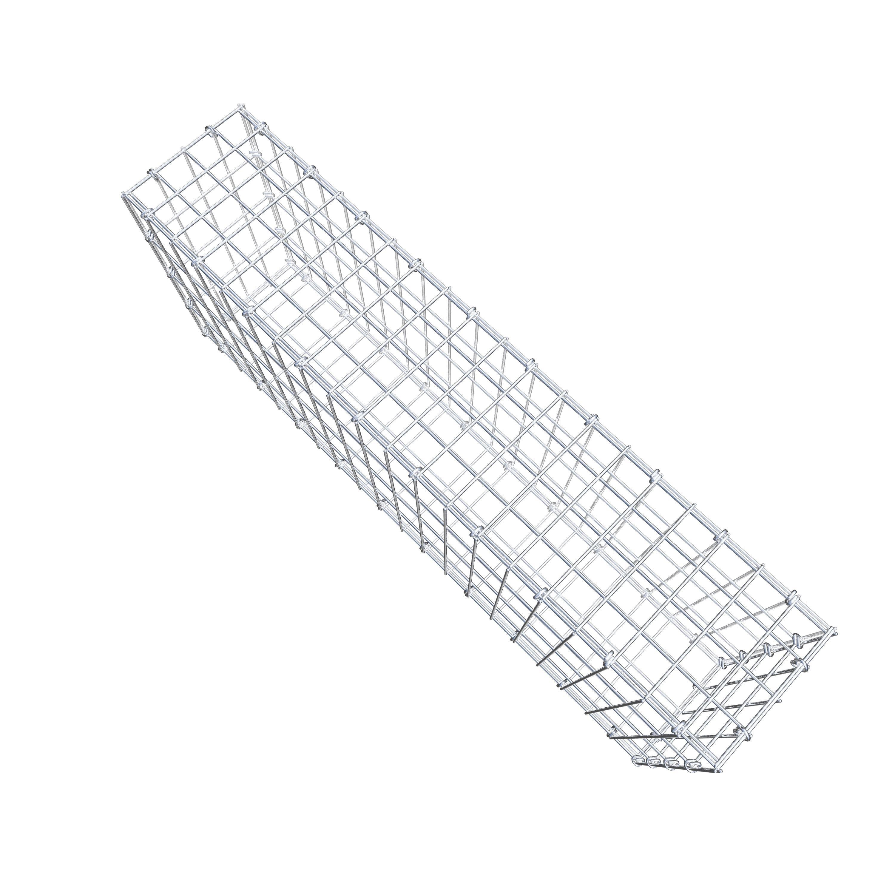 Gabion 100 cm x 40 cm x 20 cm (L x H x D), maskstorlek 5 cm x 10 cm, C-ring