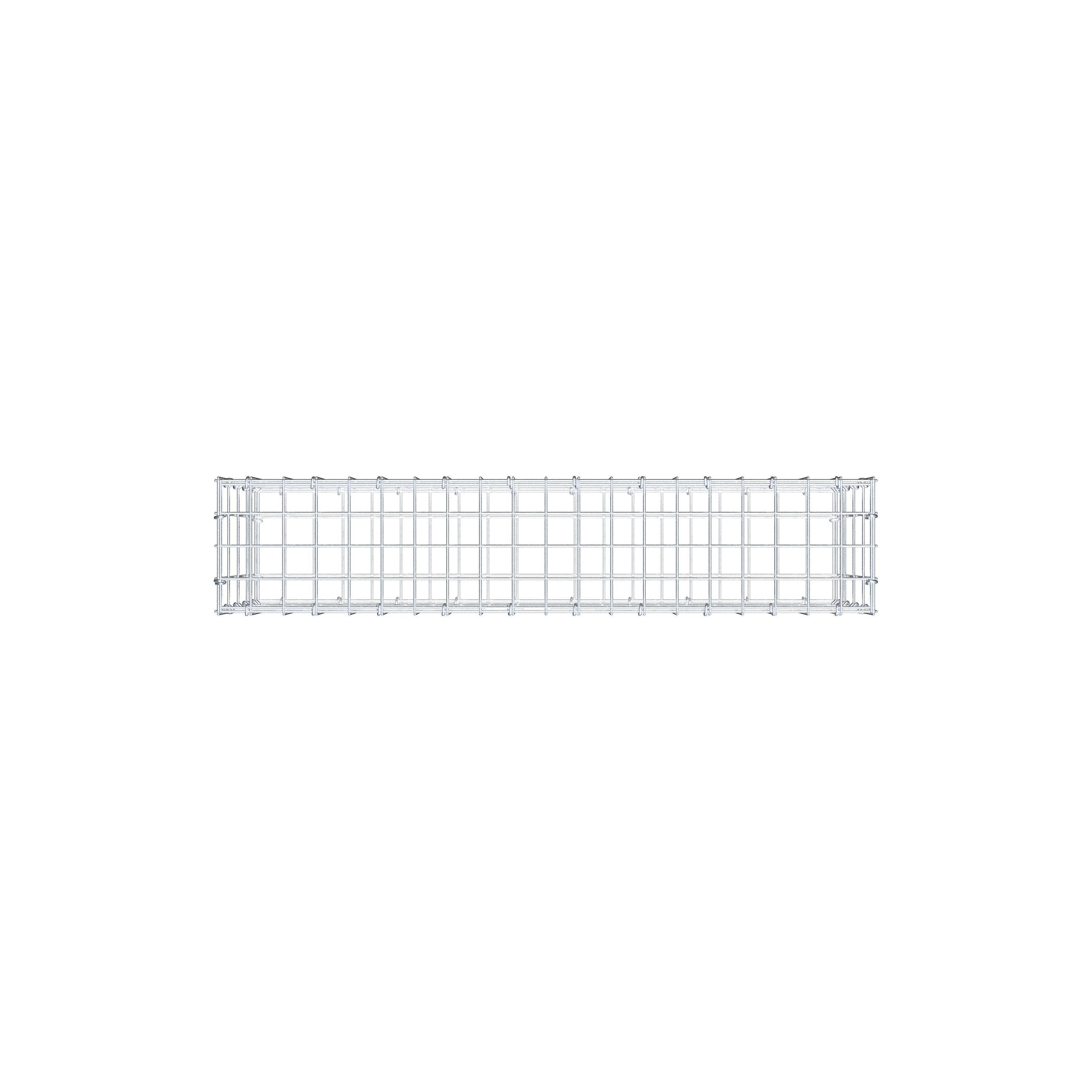 Gabion 100 cm x 40 cm x 20 cm (L x H x D), mesh size 5 cm x 10 cm, C-ring