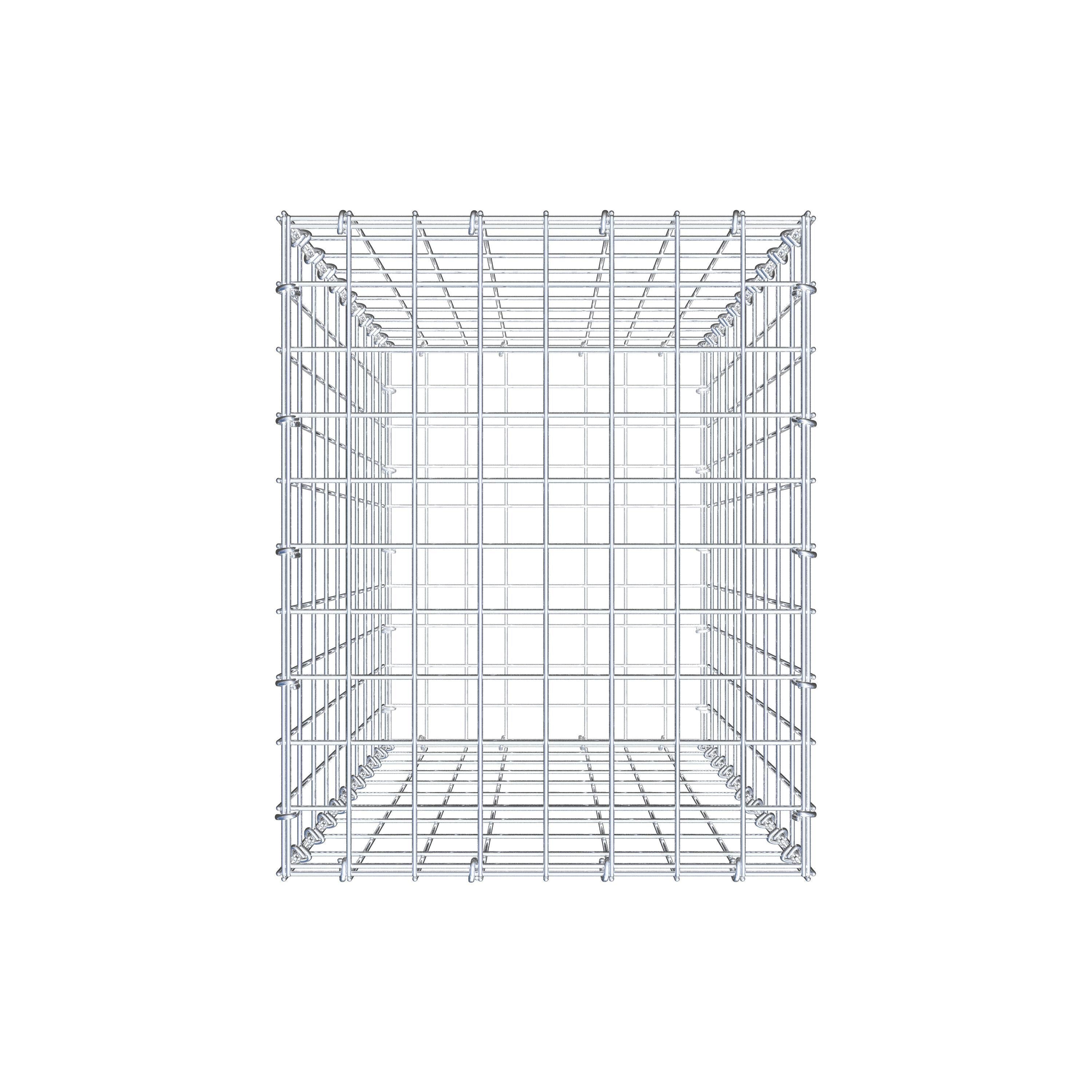 Gabion 100 cm x 40 cm x 50 cm (L x H x D), maskstorlek 5 cm x 10 cm, C-ring