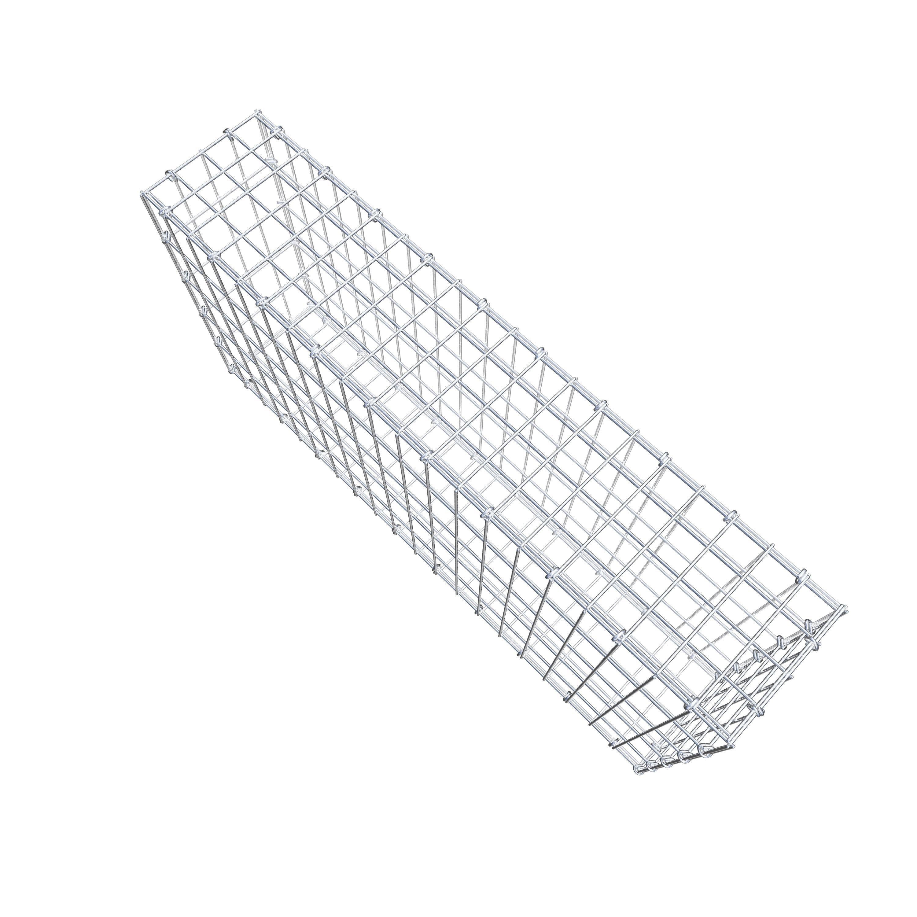 Gabion 100 cm x 50 cm x 20 cm (L x H x D), maskstorlek 5 cm x 10 cm, C-ring