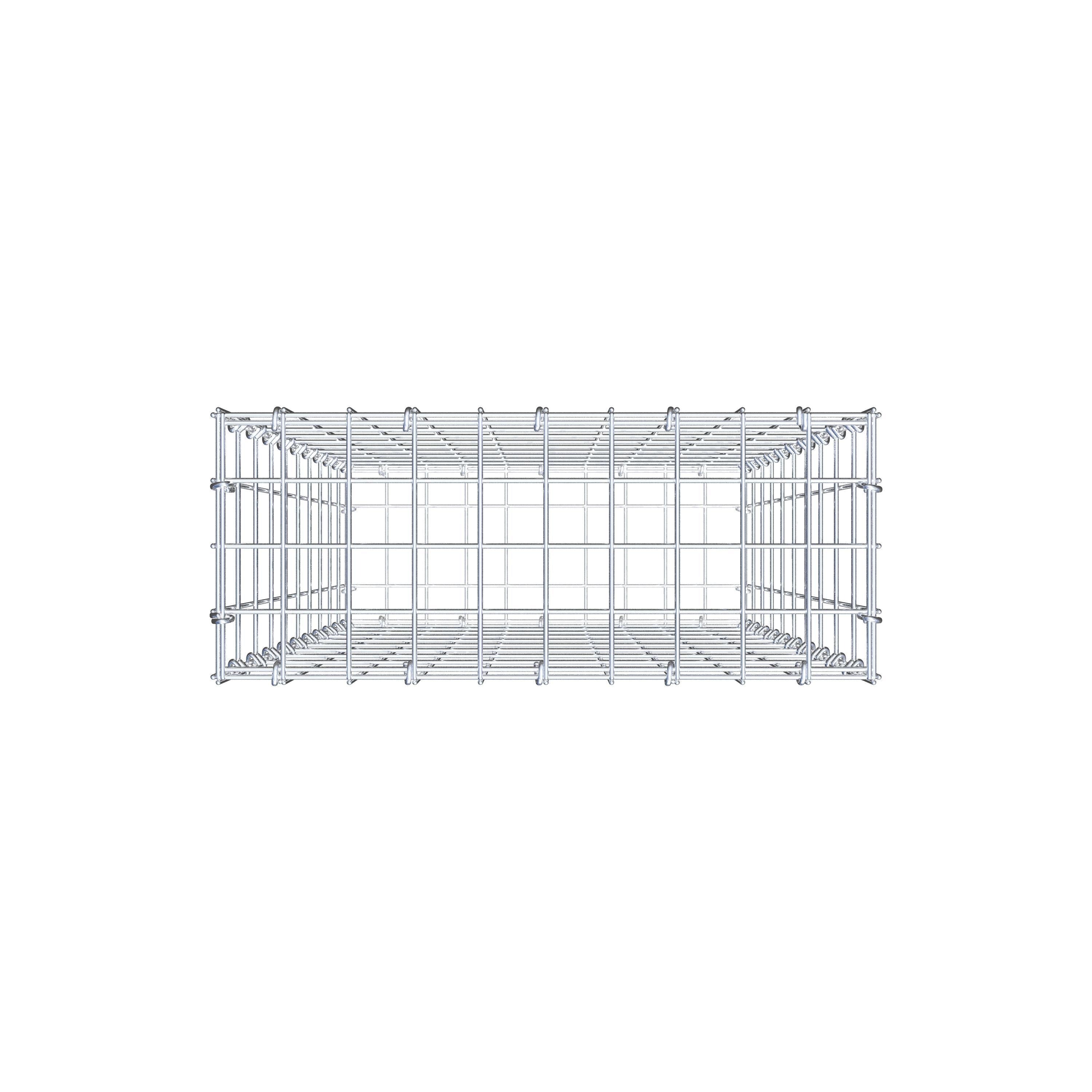 Gabion 100 cm x 50 cm x 20 cm (L x H x D), maskstorlek 5 cm x 10 cm, C-ring