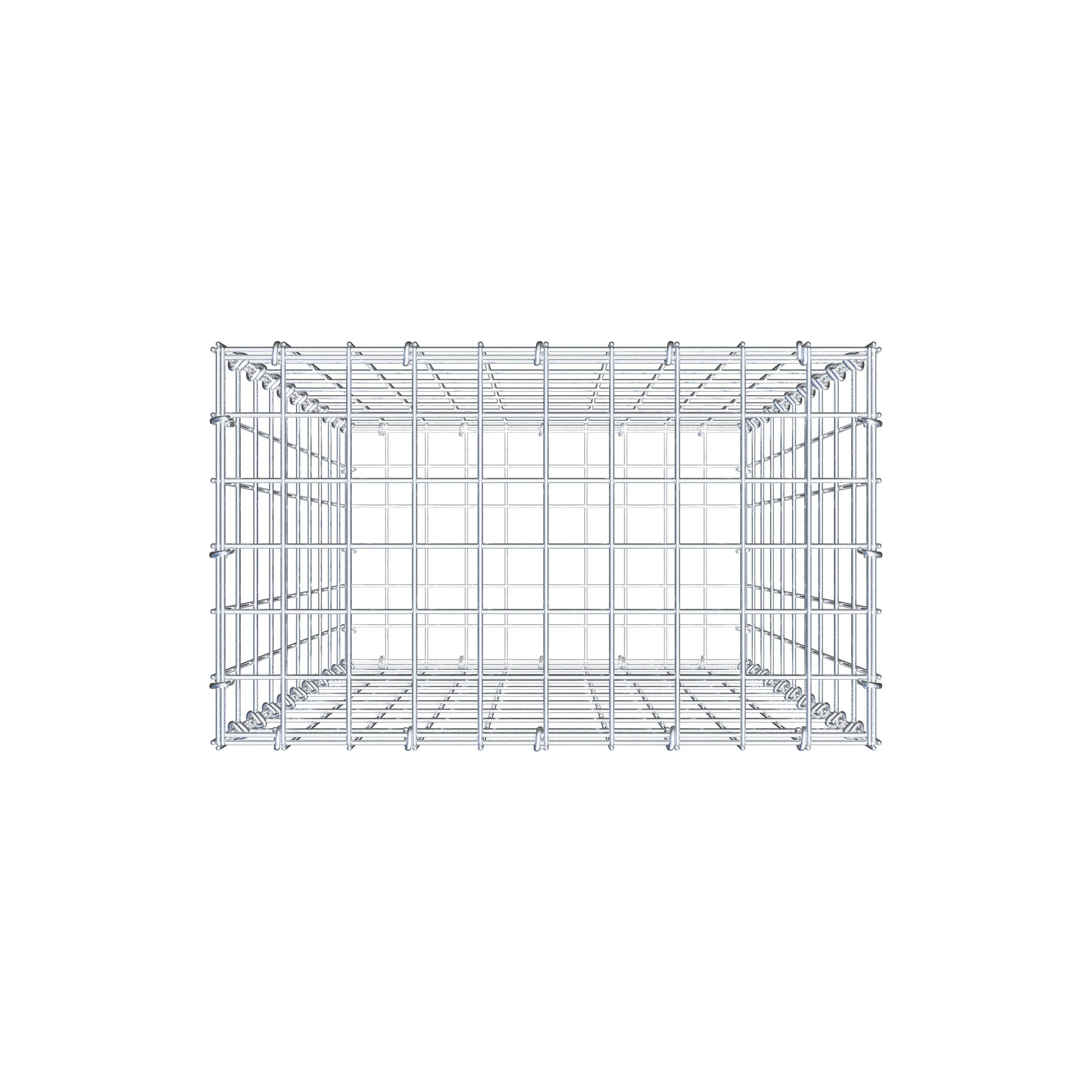 Gabion 100 cm x 50 cm x 30 cm (L x H x D), maskstorlek 5 cm x 10 cm, C-ring