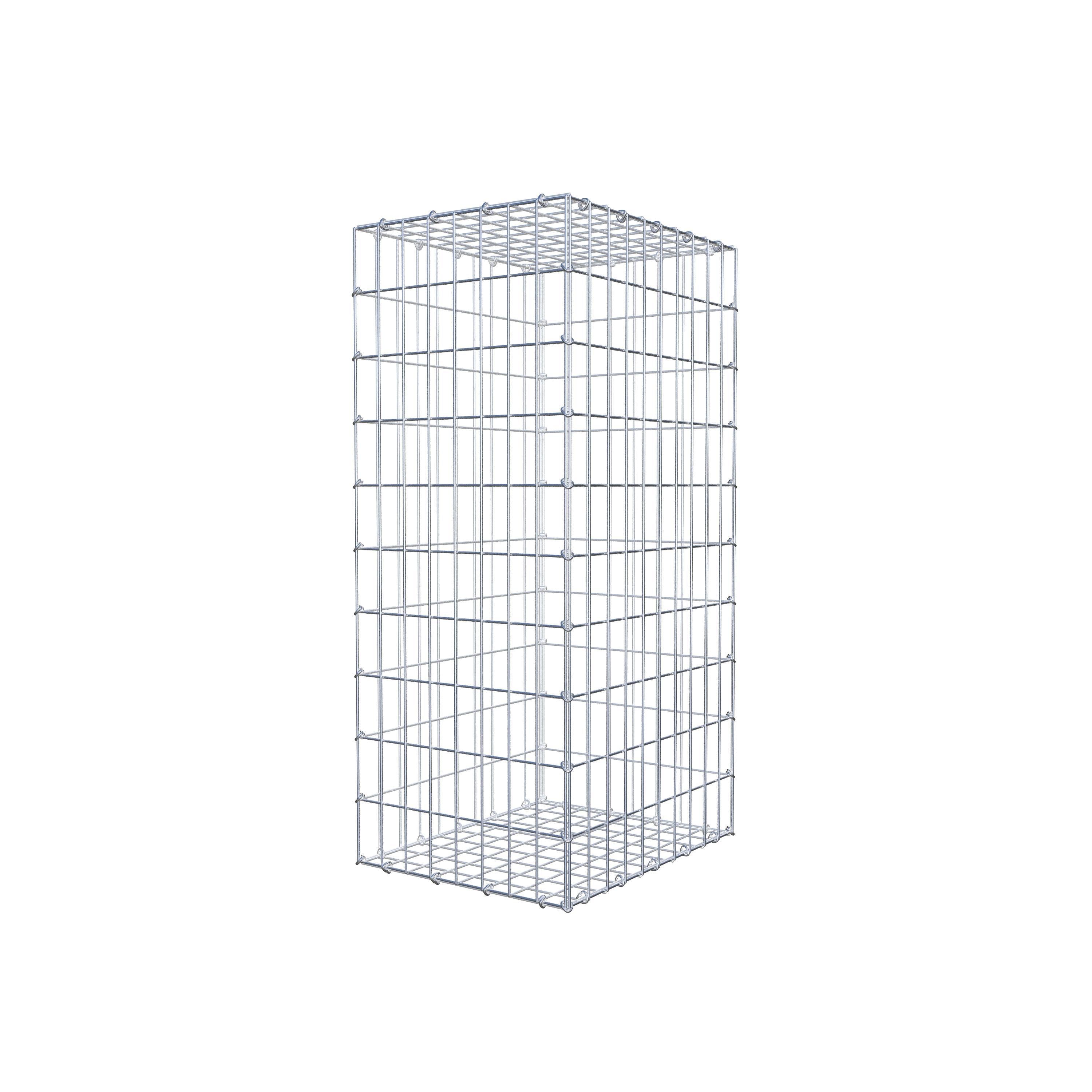 Gabion 100 cm x 50 cm x 40 cm (L x H x D), maskstorlek 5 cm x 10 cm, C-ring