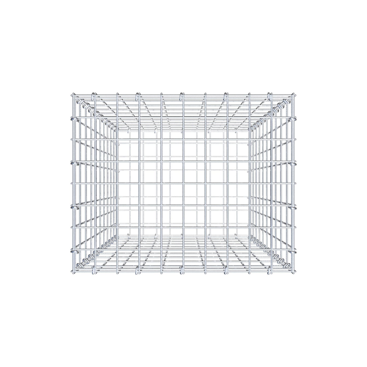 Gabion 100 cm x 50 cm x 40 cm (L x H x P), mailles 5 cm x 10 cm, anneau en C