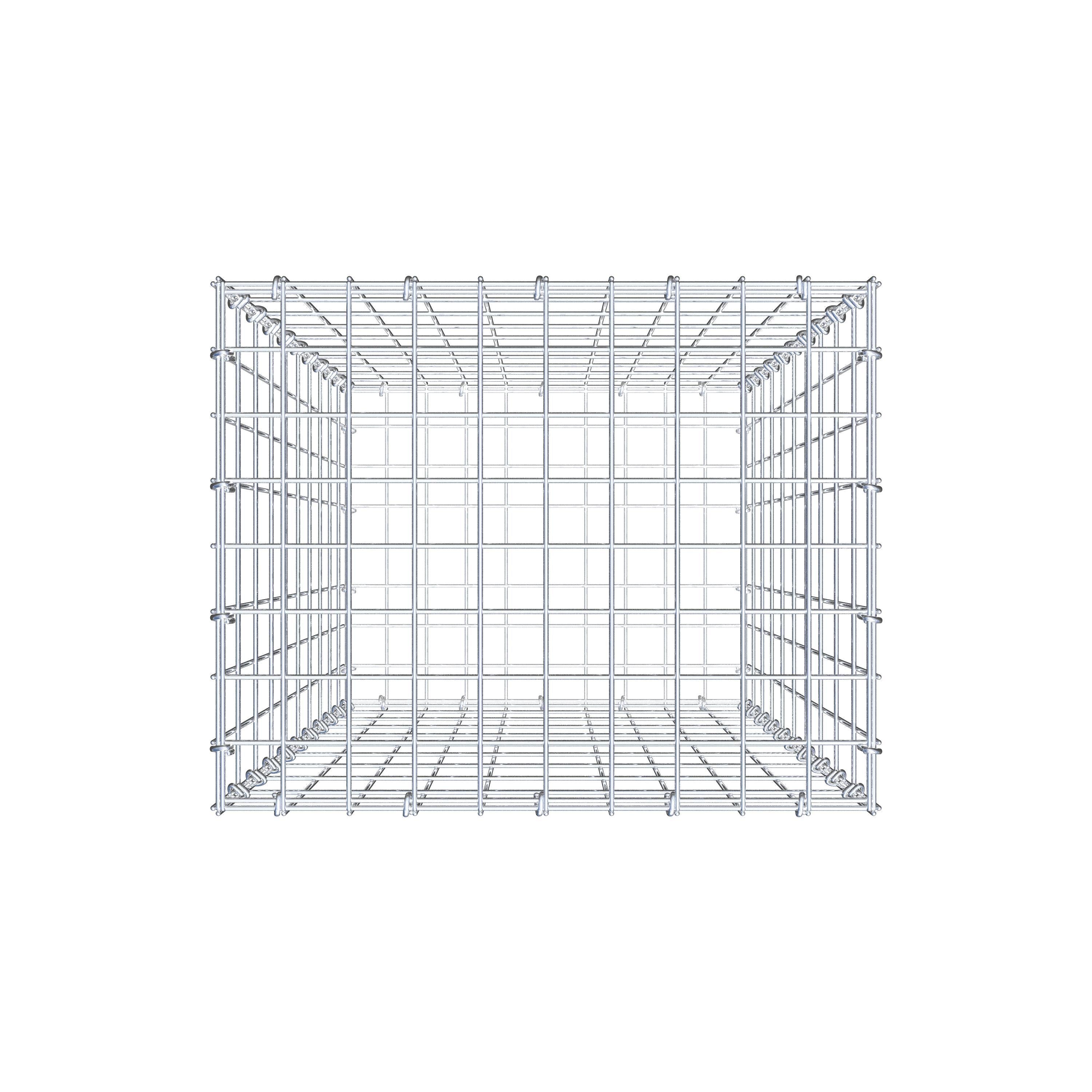 Gabion 100 cm x 50 cm x 40 cm (L x H x D), maskstorlek 5 cm x 10 cm, C-ring