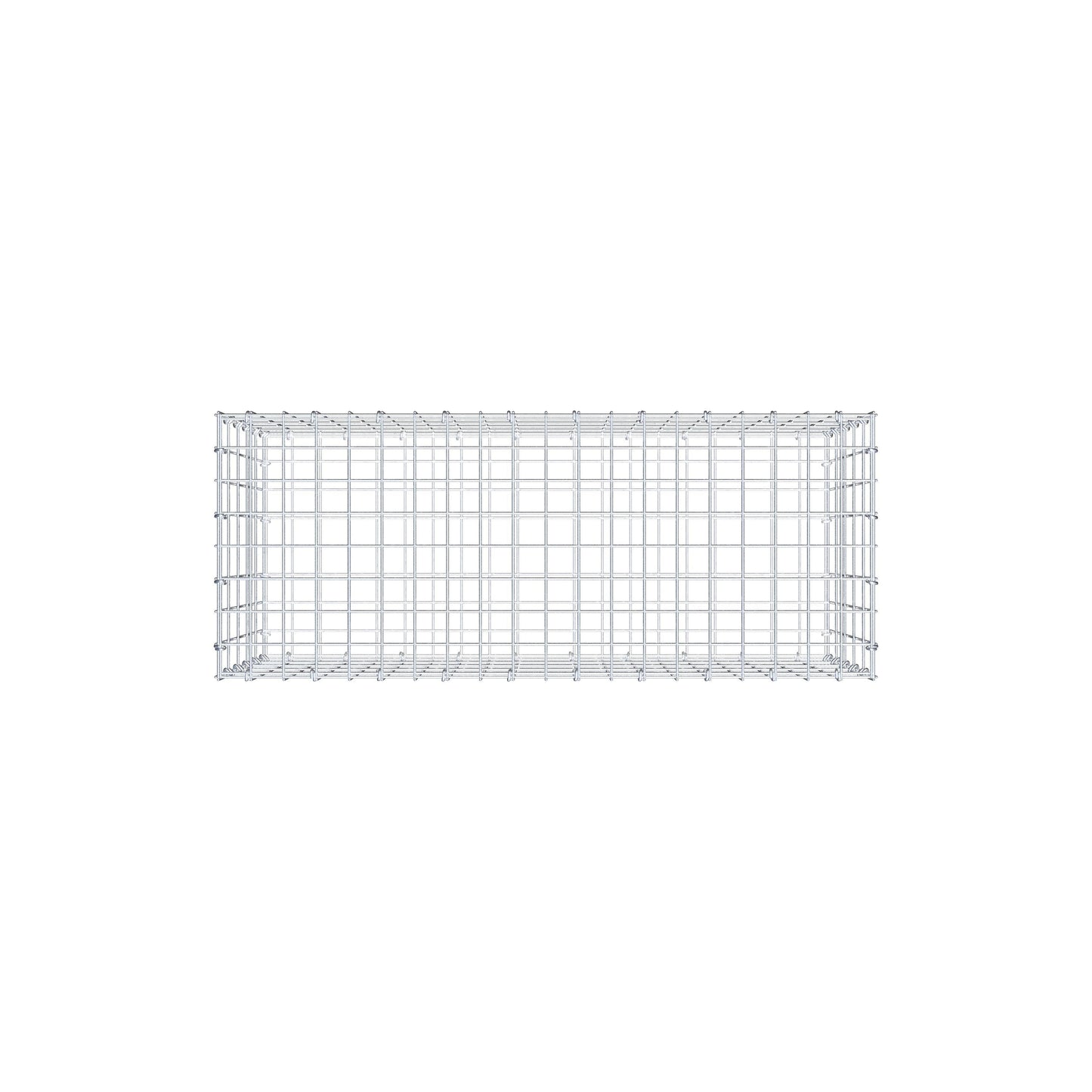 Gabion 100 cm x 50 cm x 40 cm (L x H x P), mailles 5 cm x 10 cm, anneau en C