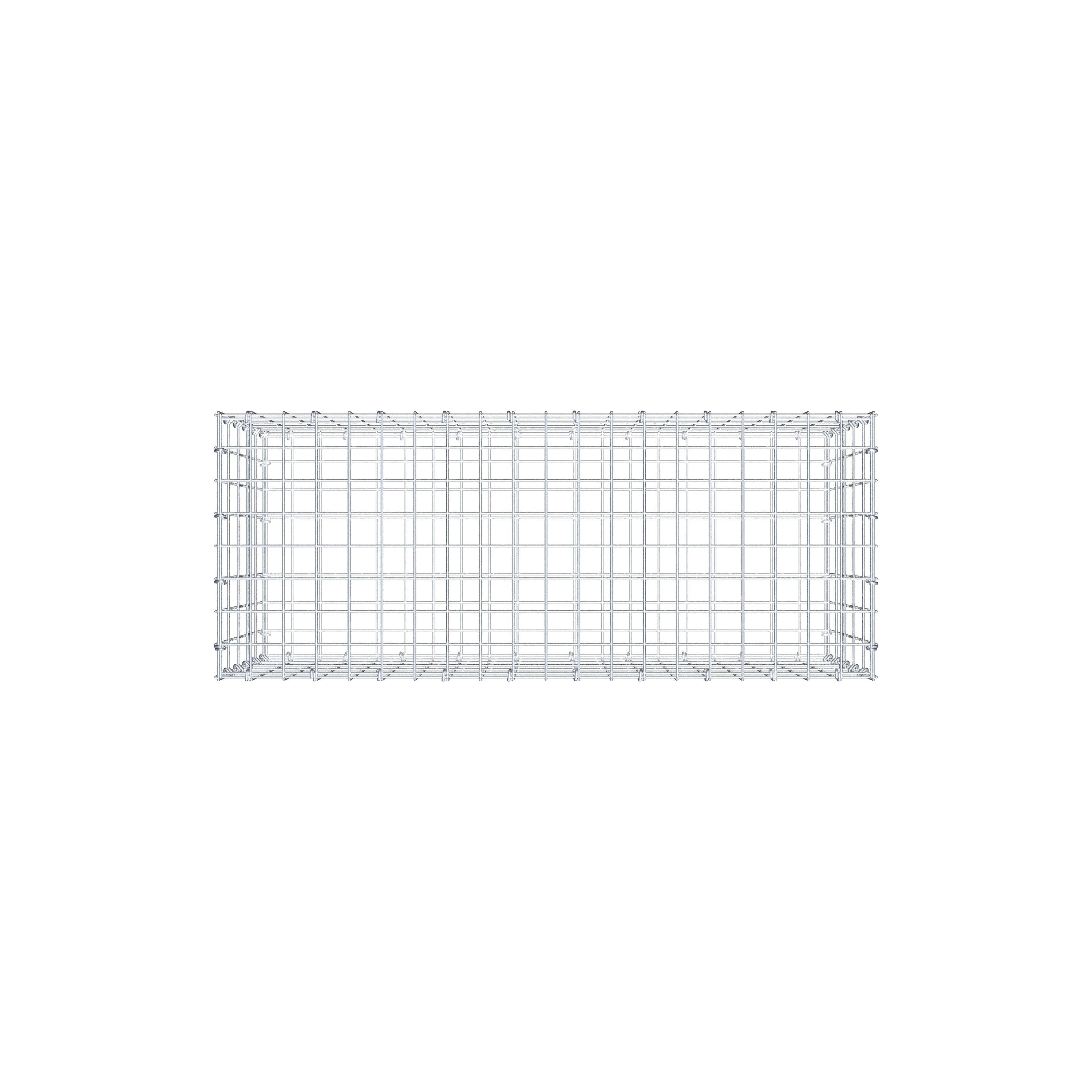 Gabion 100 cm x 50 cm x 40 cm (L x H x D), maskstorlek 5 cm x 10 cm, C-ring