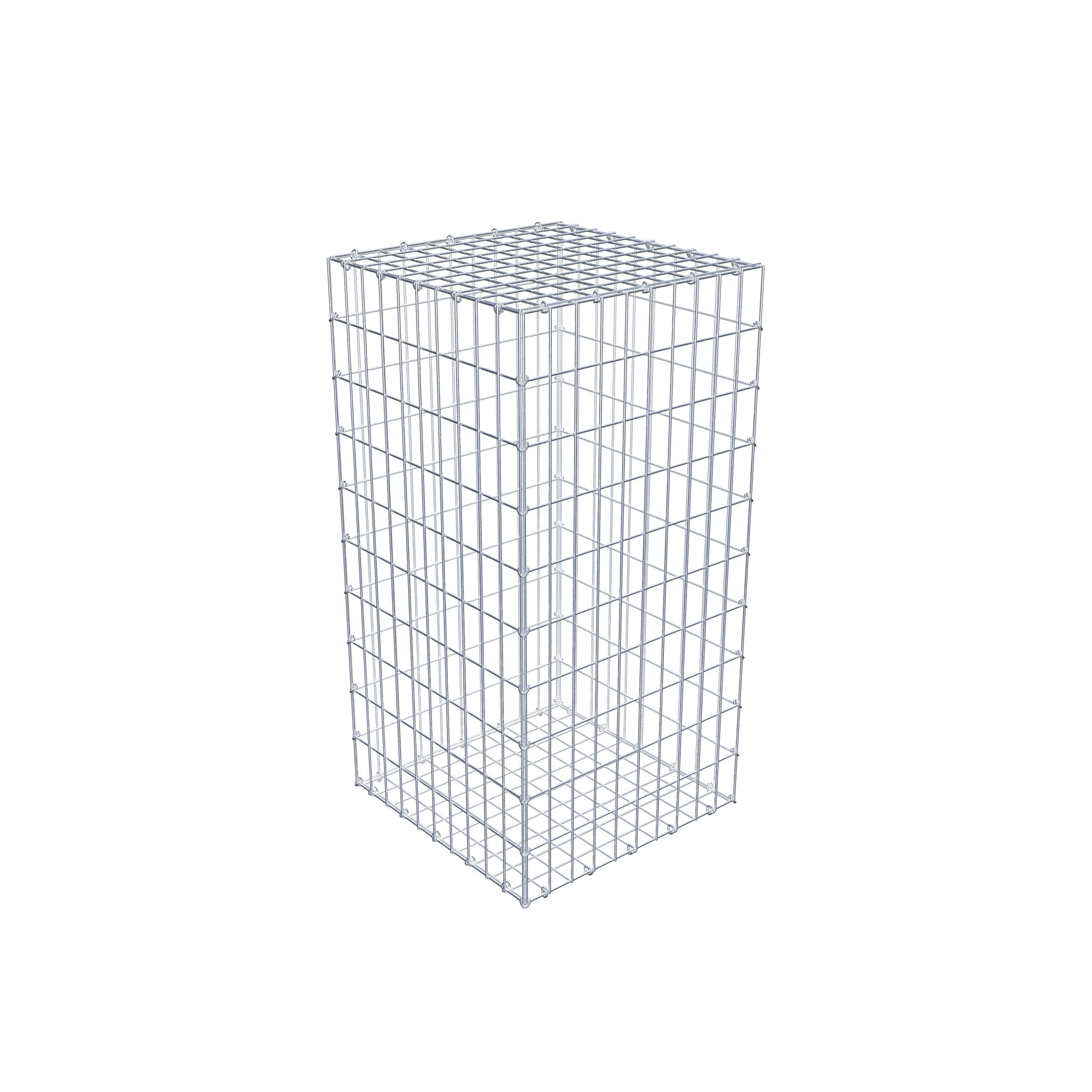 Gabion 100 cm x 50 cm x 50 cm (L x H x D), maskstorlek 5 cm x 10 cm, C-ring