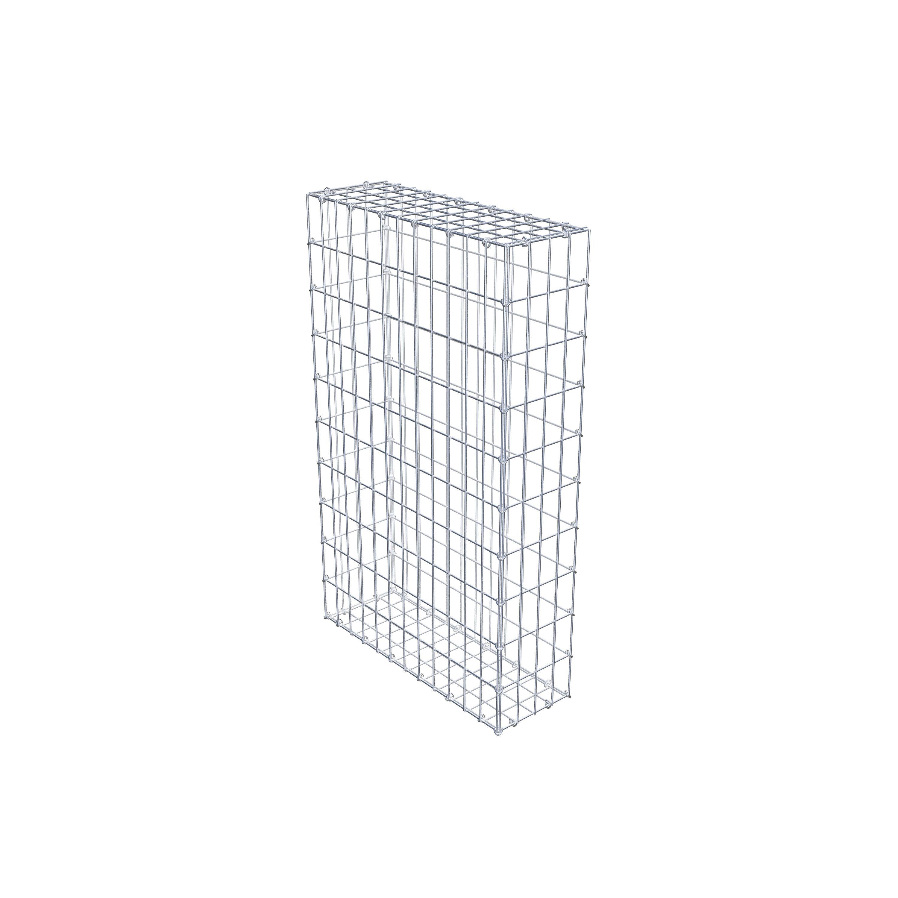 Gabion 100 cm x 60 cm x 20 cm (L x H x D), maskstorlek 5 cm x 10 cm, C-ring