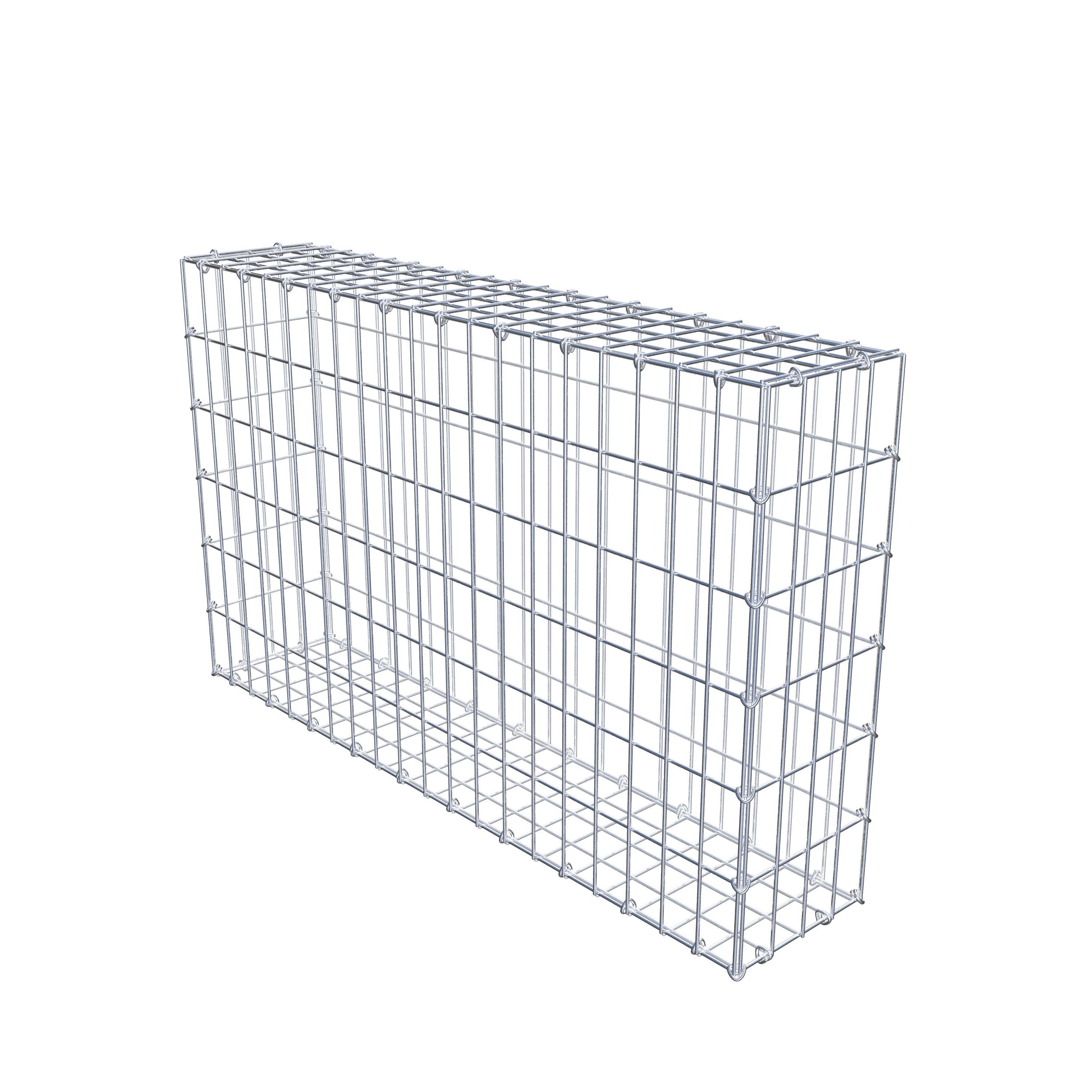 Gabion 100 cm x 60 cm x 20 cm (L x H x D), maskstorlek 5 cm x 10 cm, C-ring