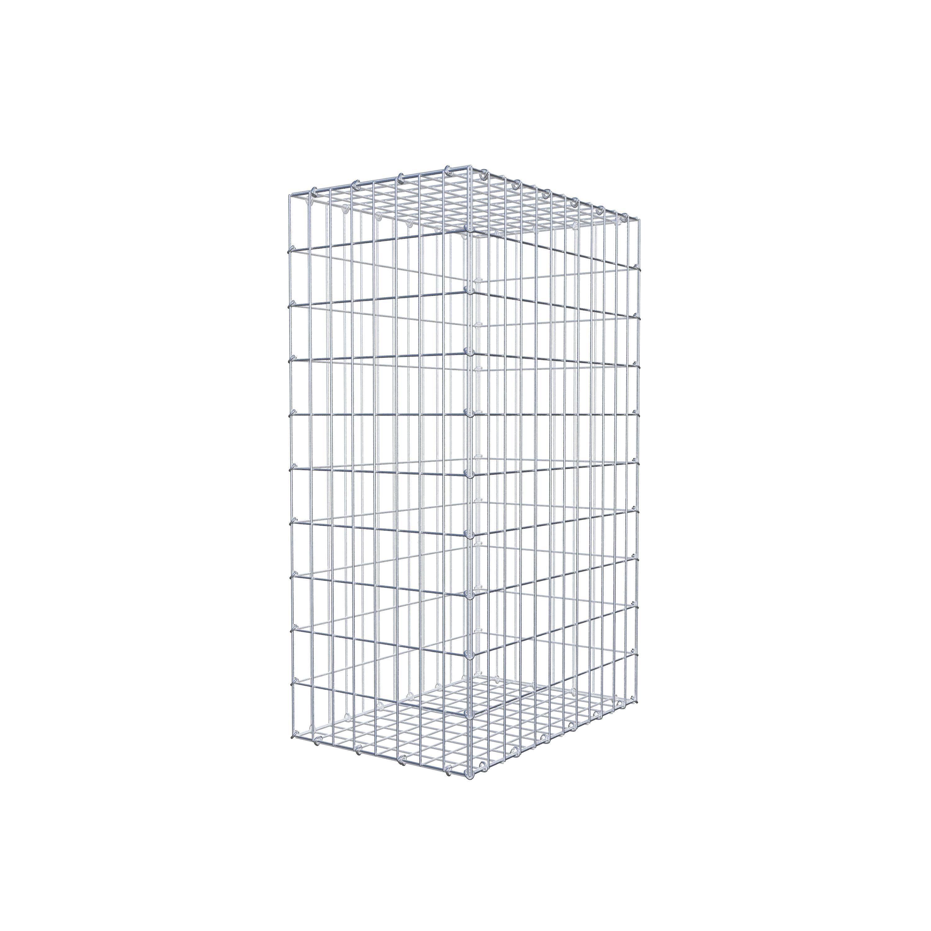 Gabion 100 cm x 60 cm x 40 cm (L x H x D), maskstorlek 5 cm x 10 cm, C-ring