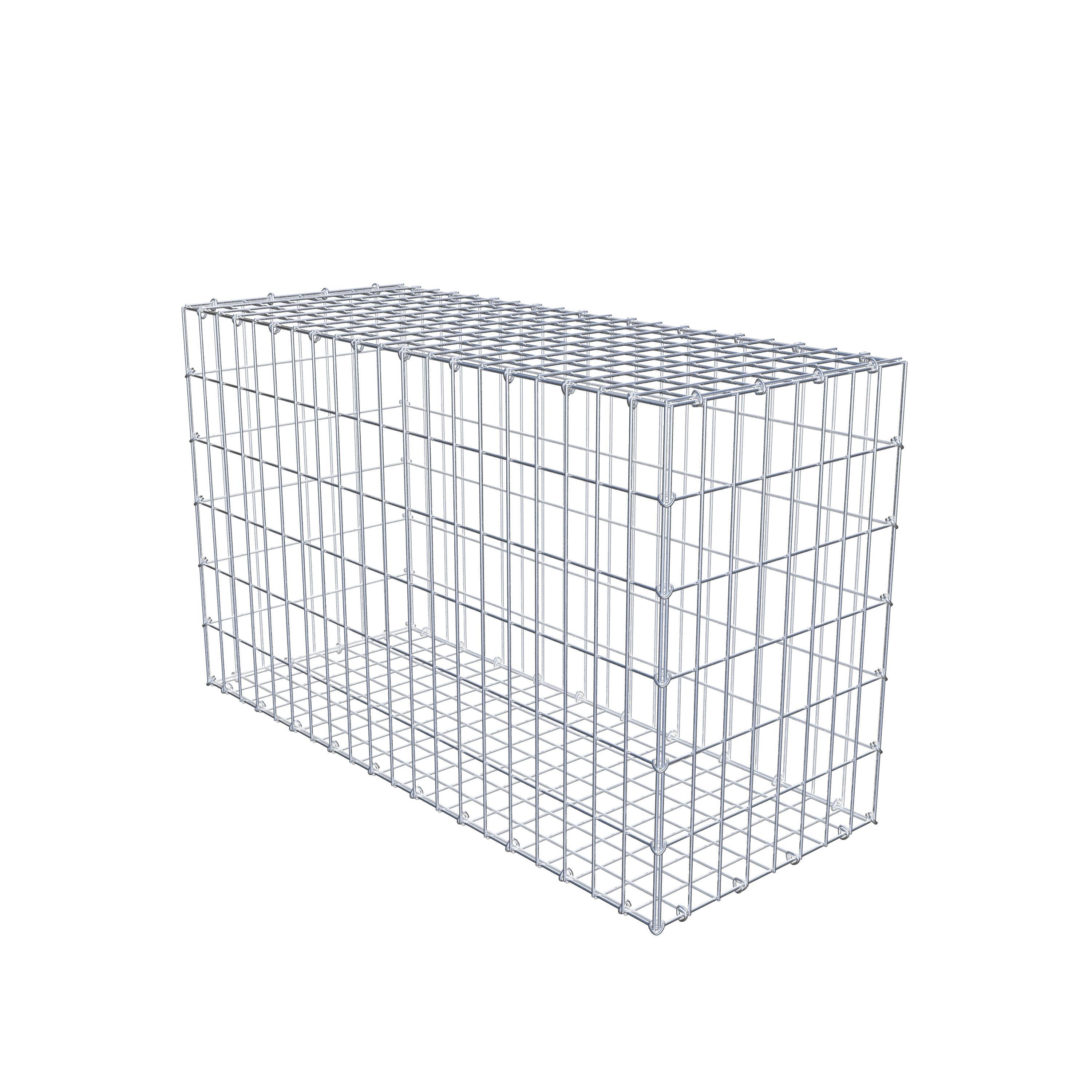 Gabion 100 cm x 60 cm x 40 cm (L x H x D), maskstorlek 5 cm x 10 cm, C-ring