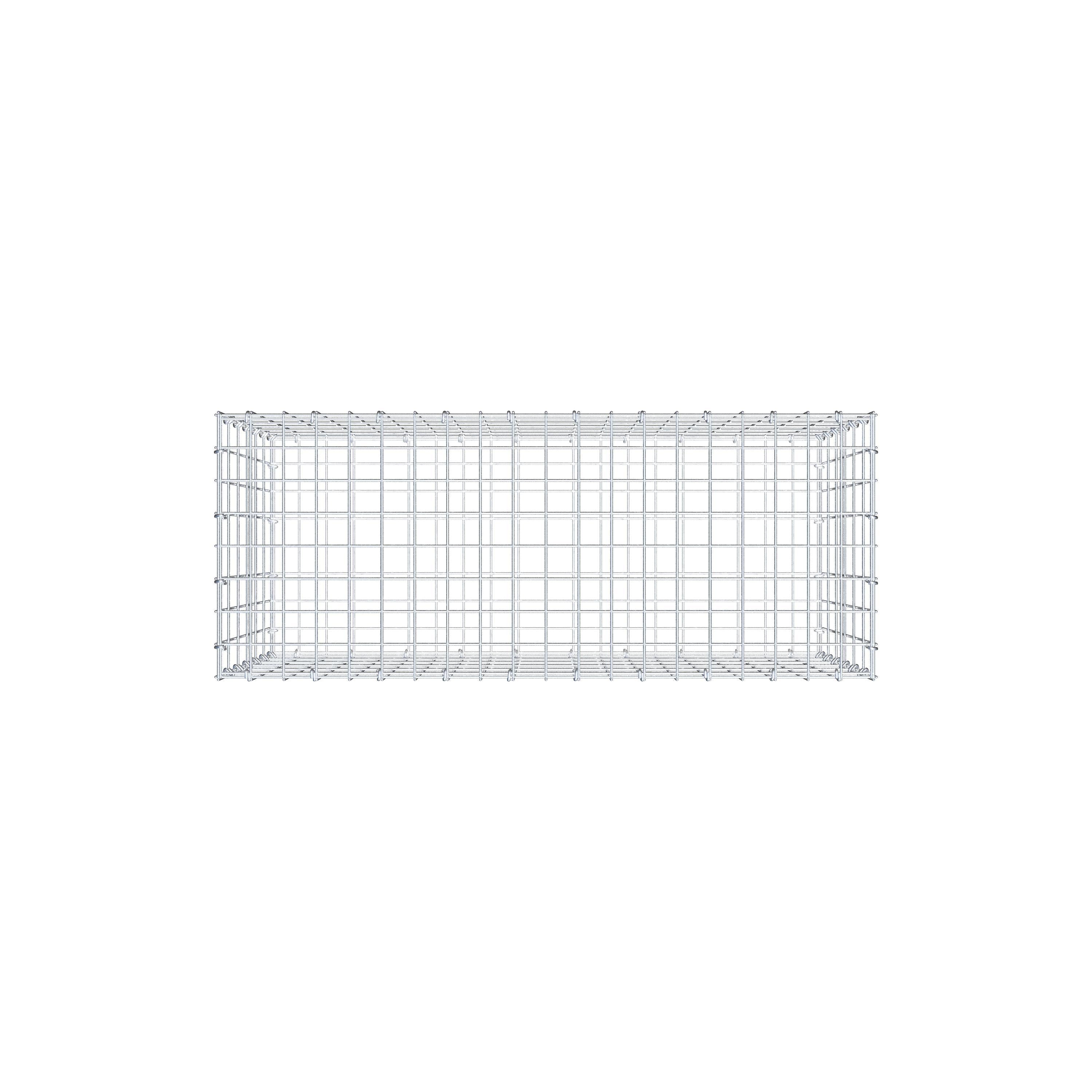 Gabion 100 cm x 60 cm x 40 cm (L x H x D), maskstorlek 5 cm x 10 cm, C-ring