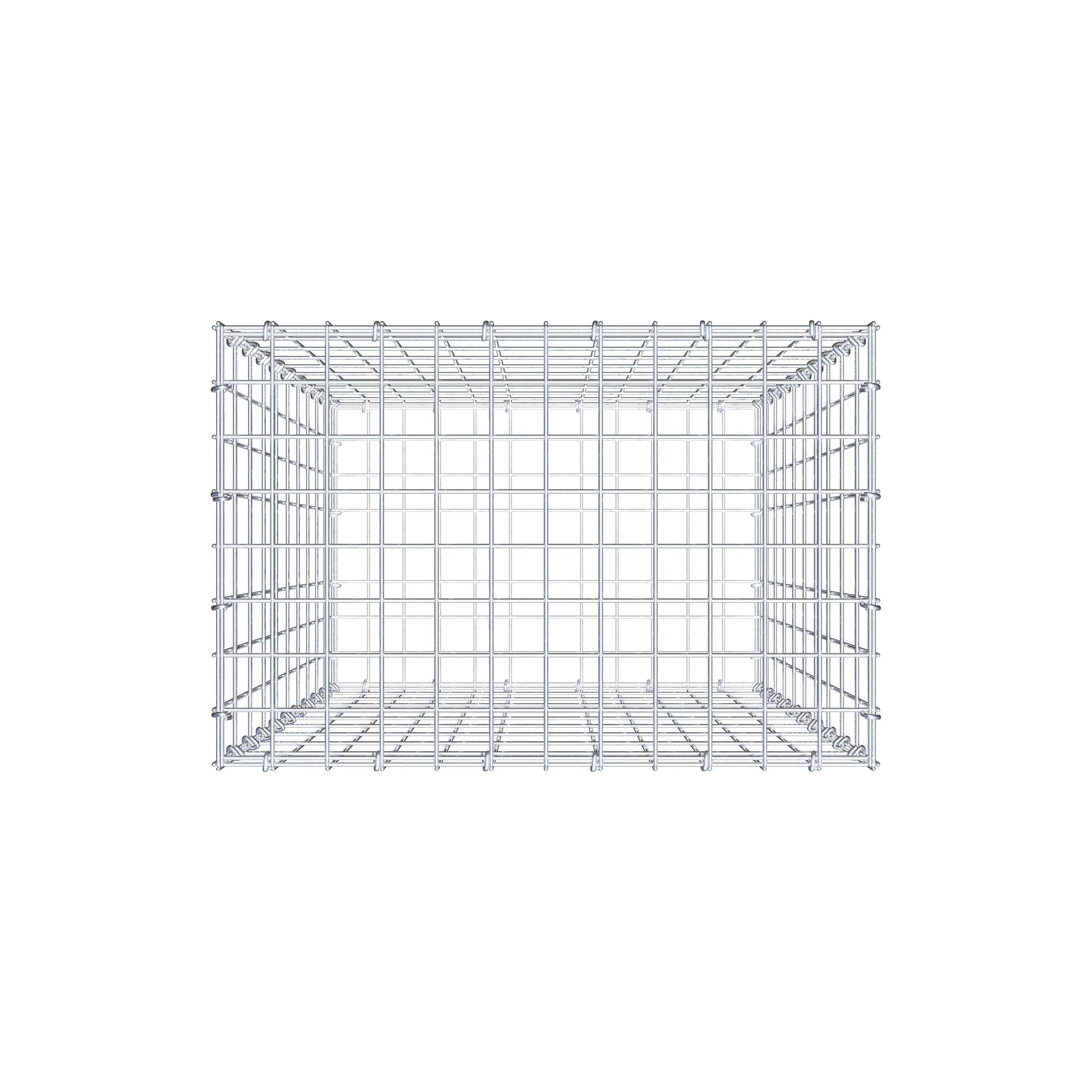 Gabion 100 cm x 60 cm x 40 cm (L x H x D), maskstorlek 5 cm x 10 cm, C-ring