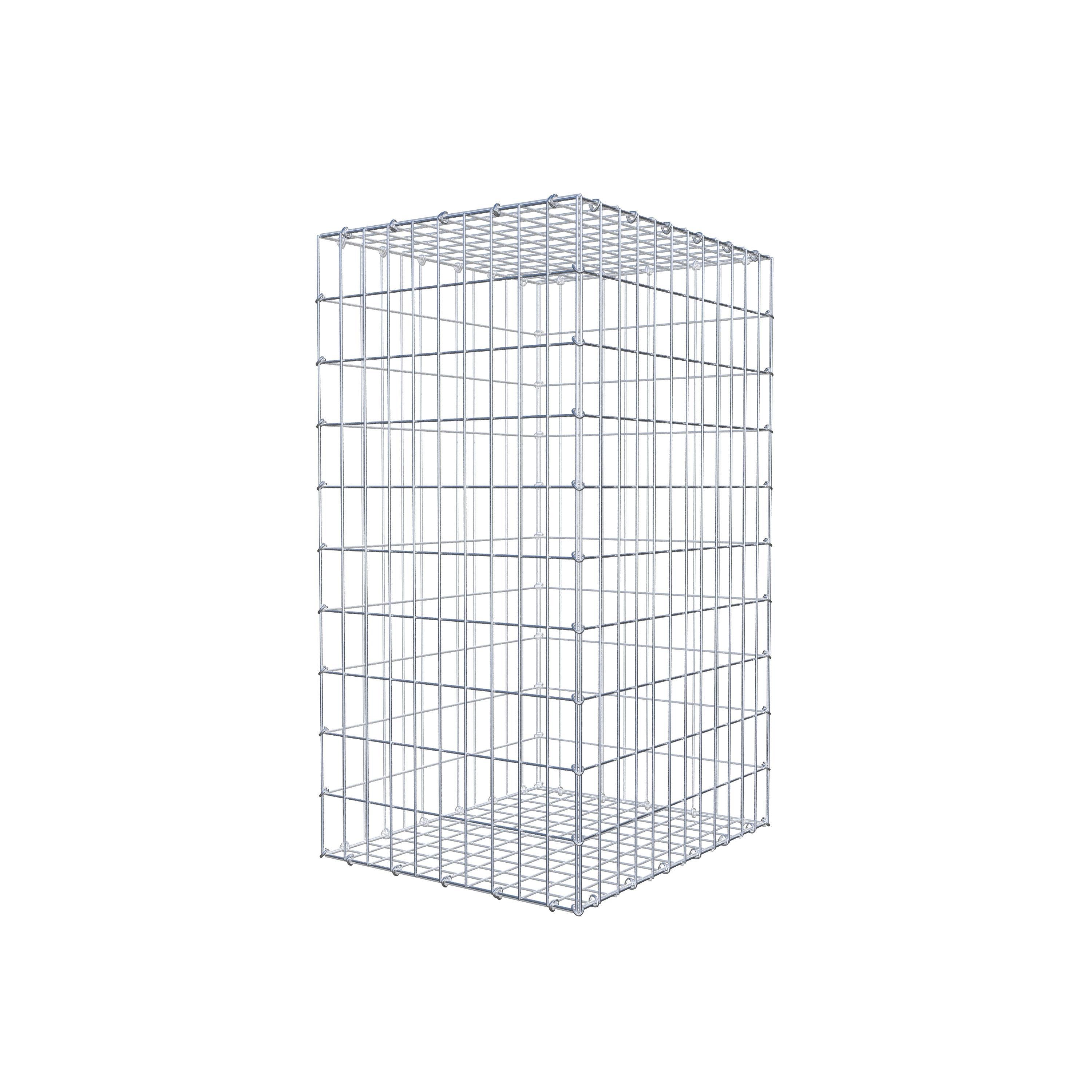 Gabion 100 cm x 60 cm x 50 cm (L x H x D), maskstorlek 5 cm x 10 cm, C-ring