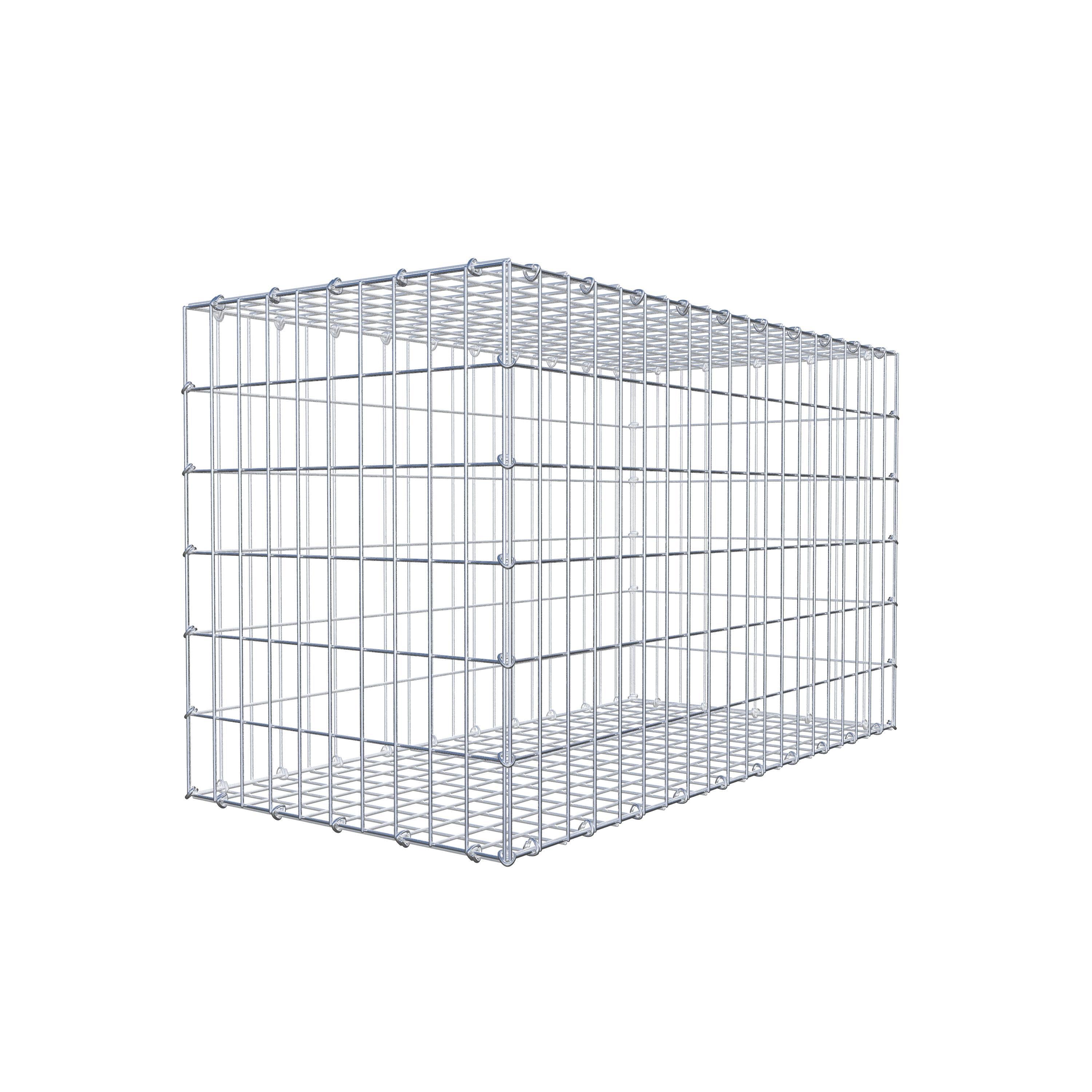 Gabion 100 cm x 60 cm x 50 cm (L x H x D), maskestørrelse 5 cm x 10 cm, C-ring