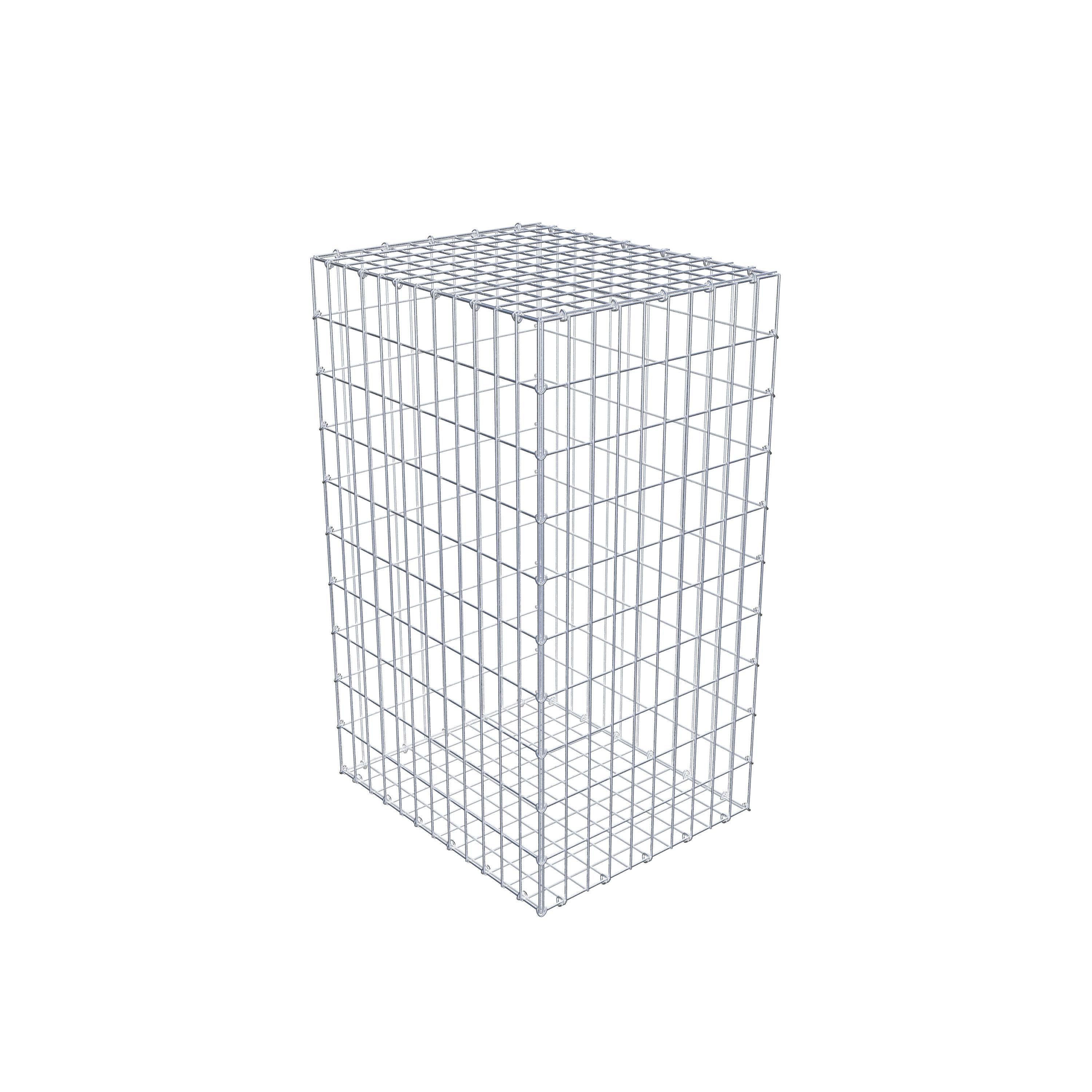 Gabion 100 cm x 60 cm x 50 cm (L x H x D), maskstorlek 5 cm x 10 cm, C-ring