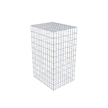 Gabion 100 cm x 60 cm x 50 cm (L x H x D), maskestørrelse 5 cm x 10 cm, C-ring