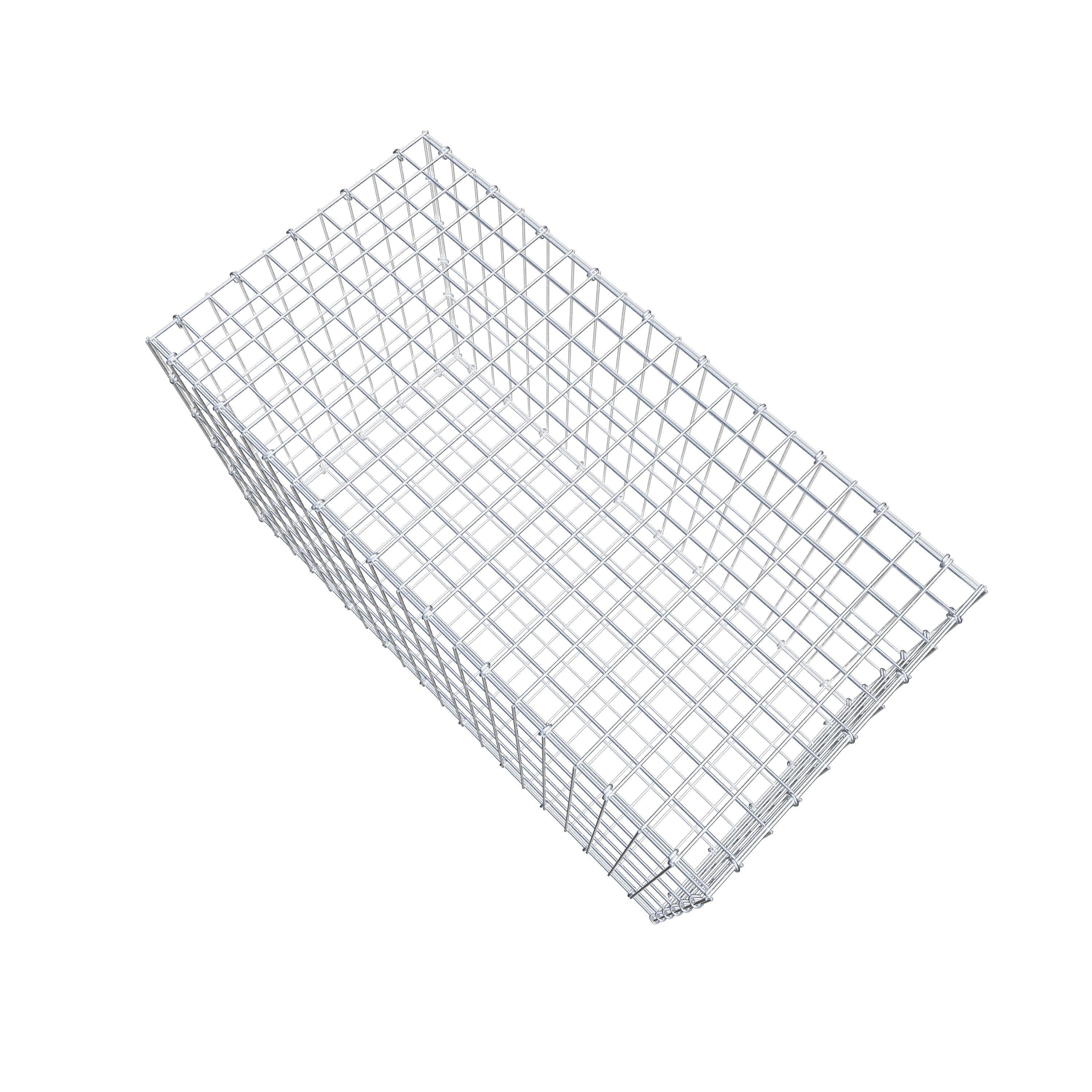 Gabion 100 cm x 60 cm x 50 cm (L x H x D), maskstorlek 5 cm x 10 cm, C-ring