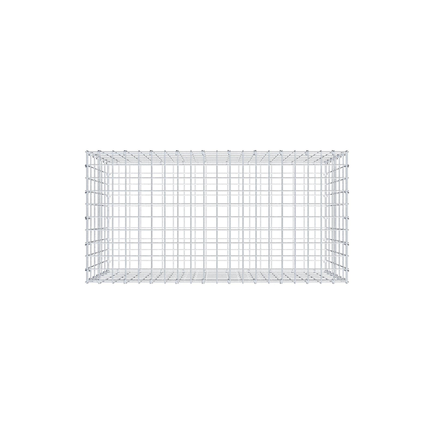 Gabion 100 cm x 60 cm x 50 cm (L x H x D), maskestørrelse 5 cm x 10 cm, C-ring