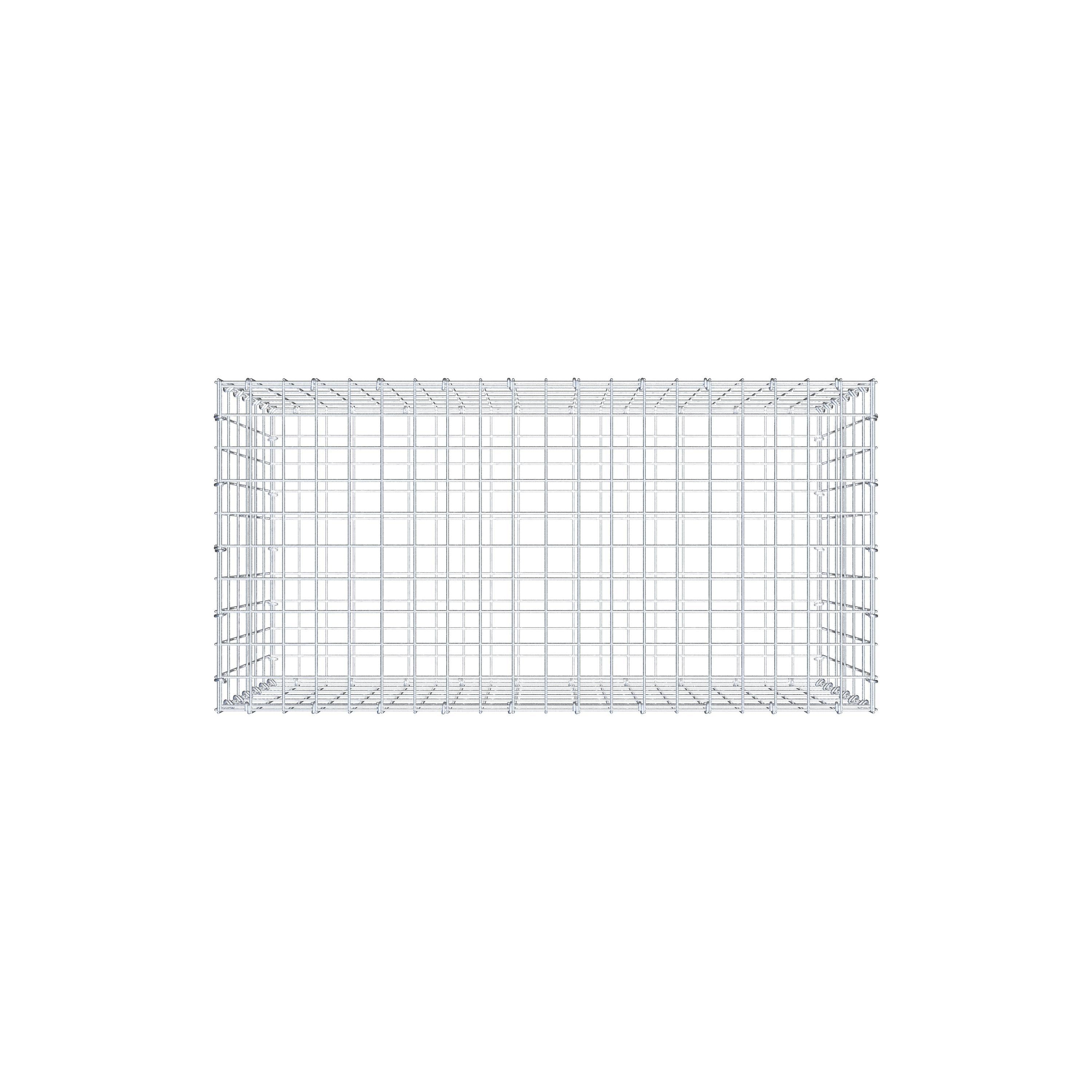 Gabion 100 cm x 60 cm x 50 cm (L x H x D), maskstorlek 5 cm x 10 cm, C-ring