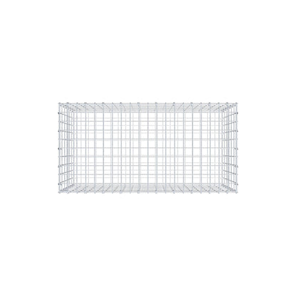 Gabion 100 cm x 60 cm x 50 cm (L x H x D), maskestørrelse 5 cm x 10 cm, C-ring
